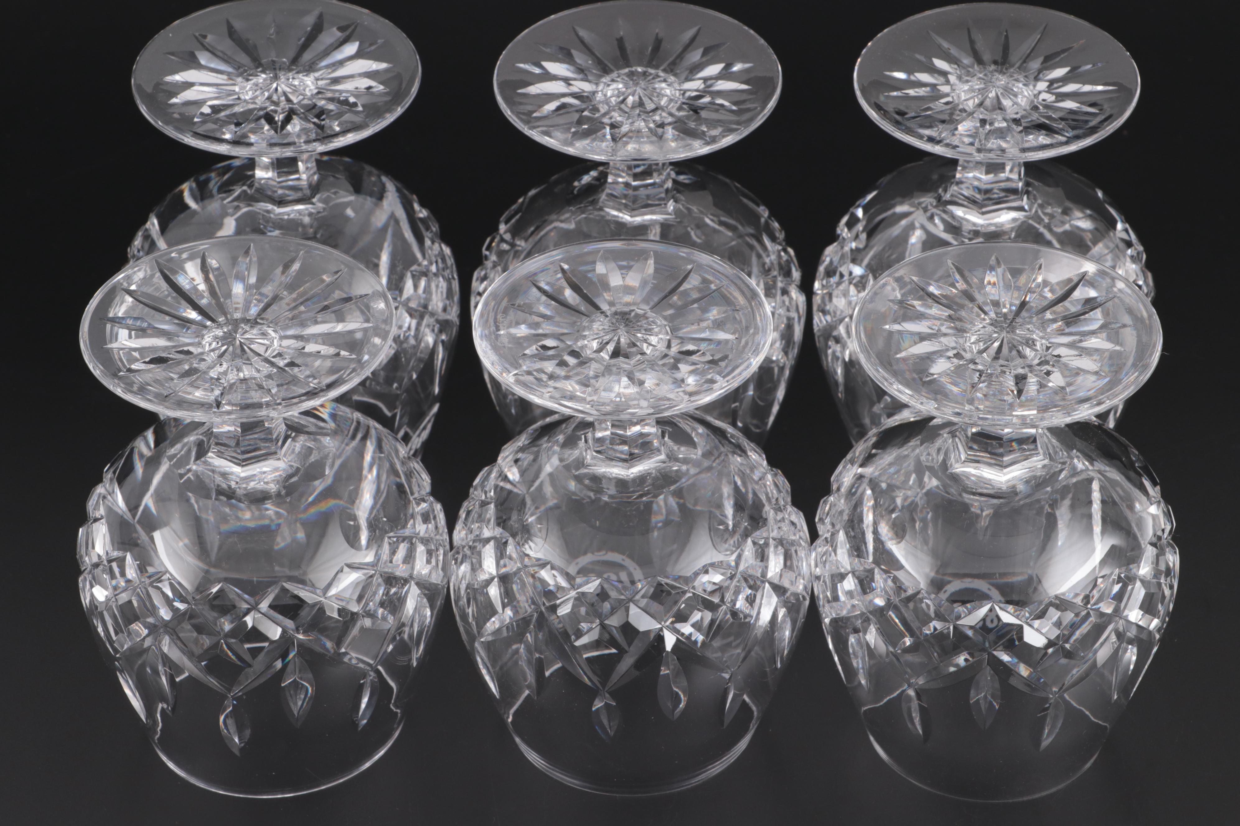 Waterford Crystal "Lismore" Brandy Snifters, Late 20th Century