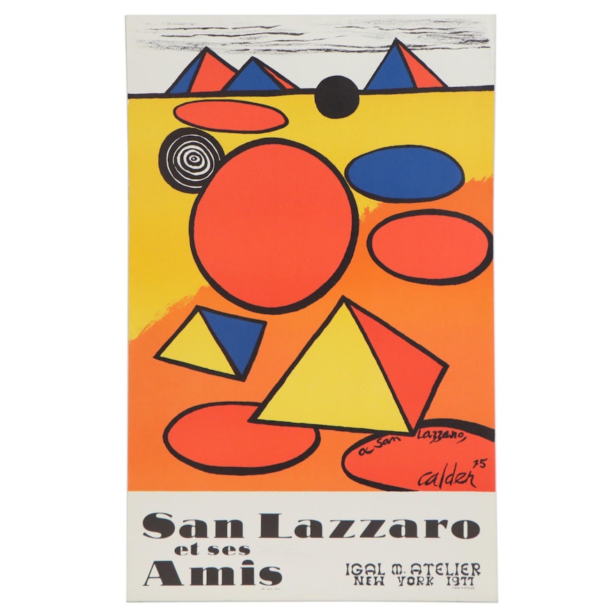 Igal M. Atelier Art Gallery Lithograph Exhibition Poster for Alexander Calder