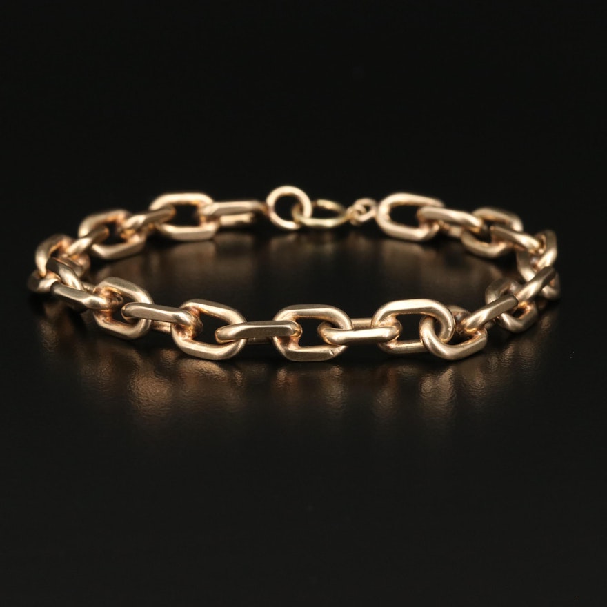 14K Oval Link Bracelet