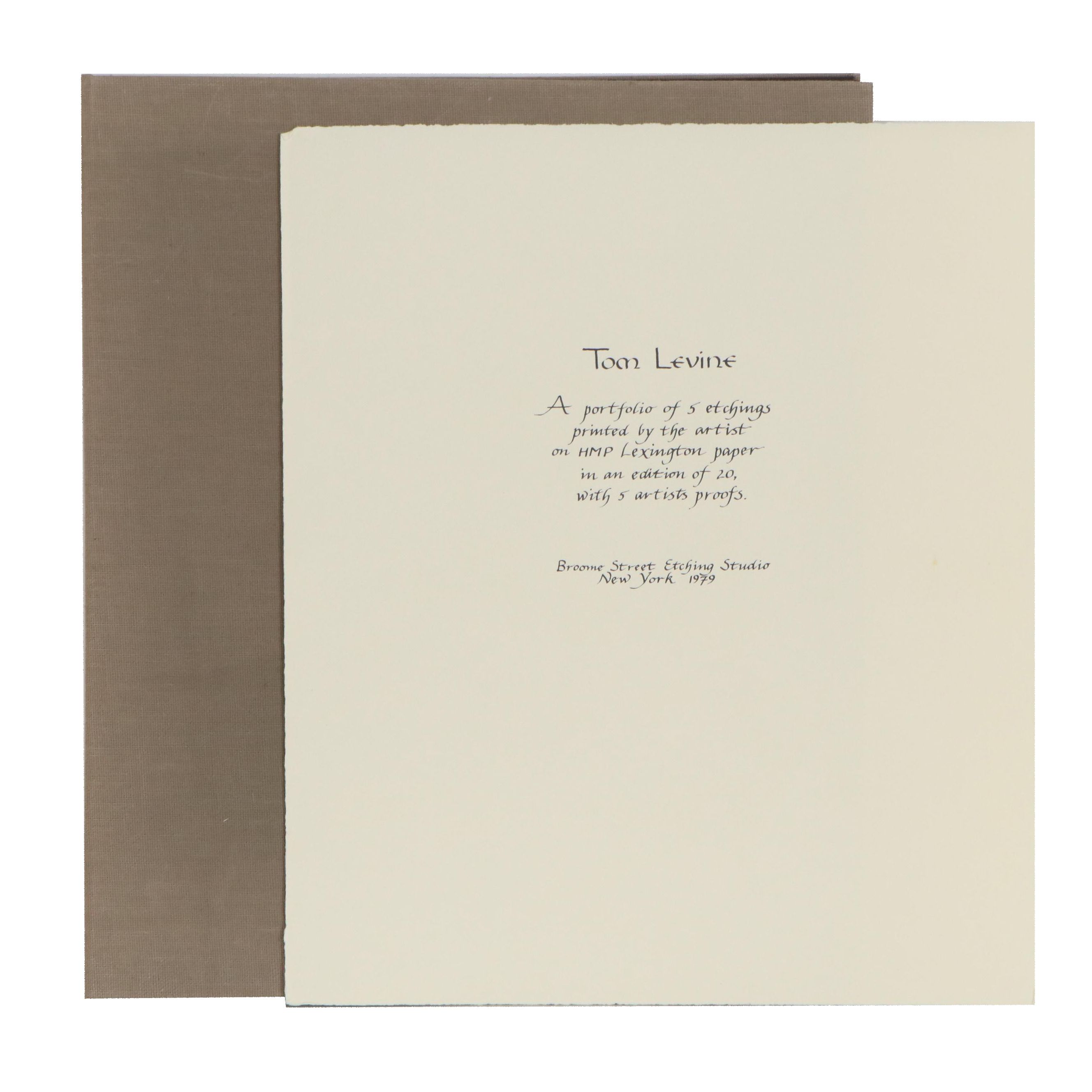 Tom Levine Portfolio of Abstract Aquatint Etchings, 1979