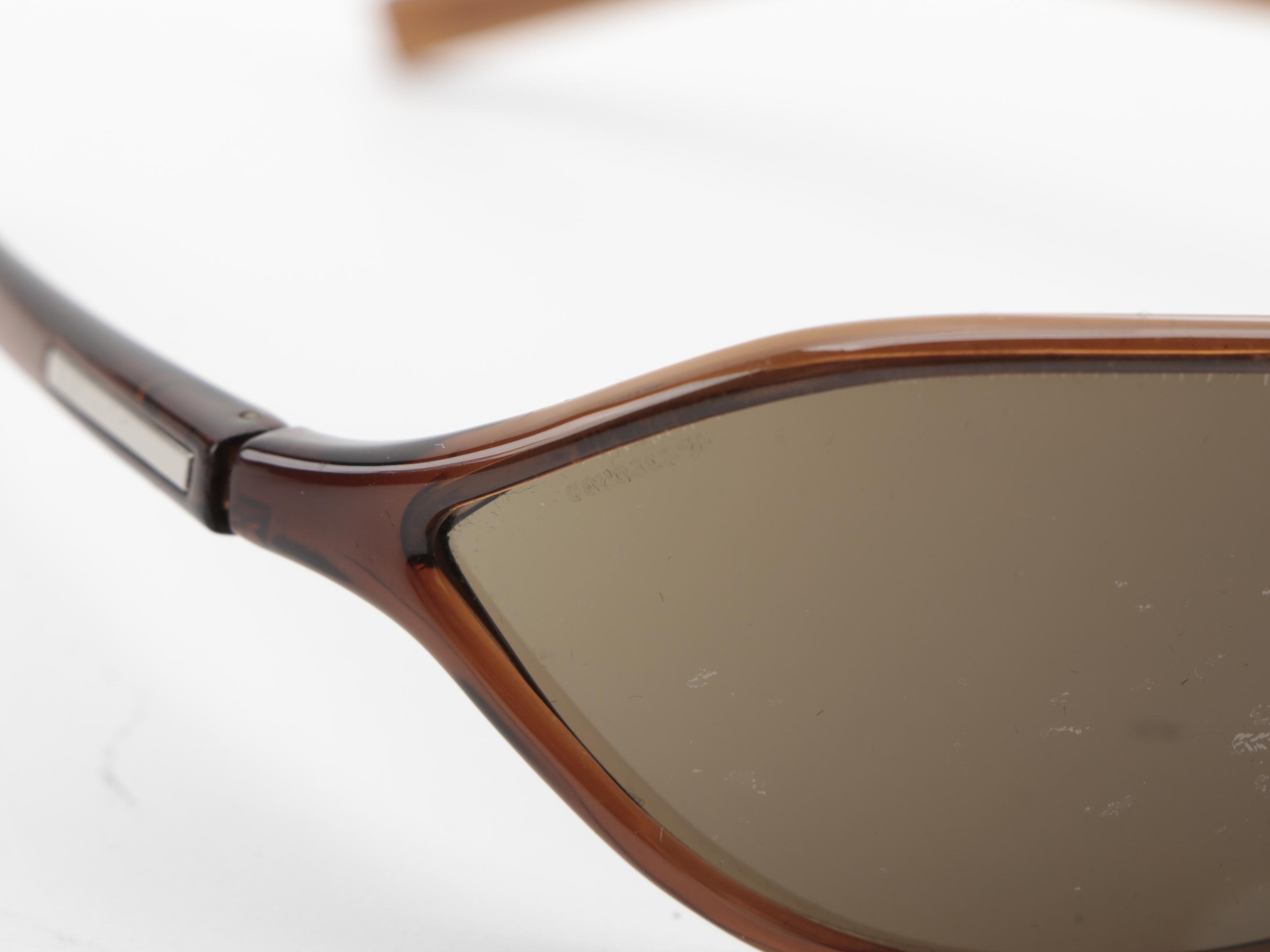 Prada SPR05E Brown Wrap Sunglasses with Case