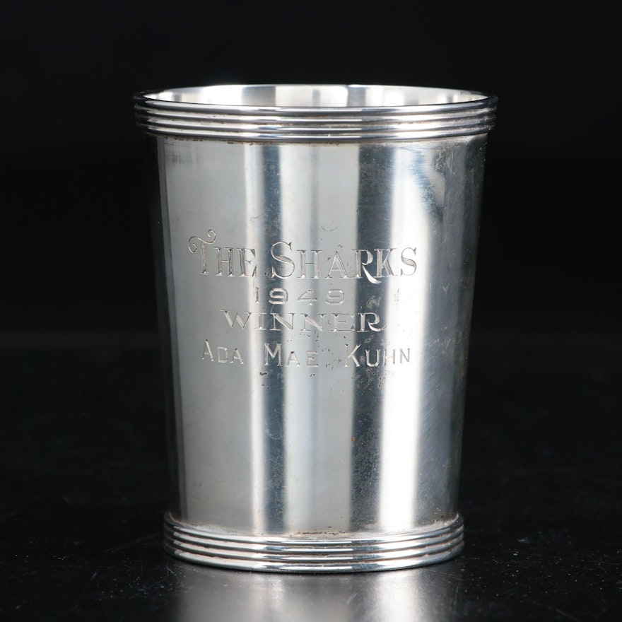 Stieff Sterling Silver Trophy Mint Julep Cup, 1946