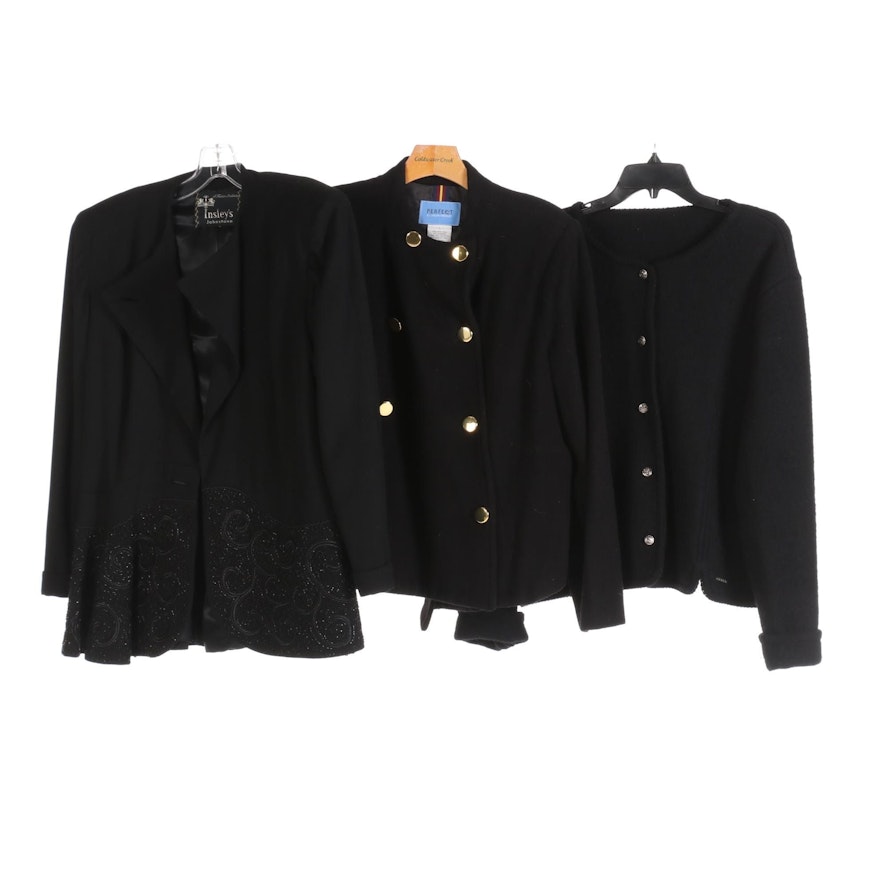 Geiger Boiled Wool Tyrol Jacket and Other Cashmere Jacket, and Beaded Jacket