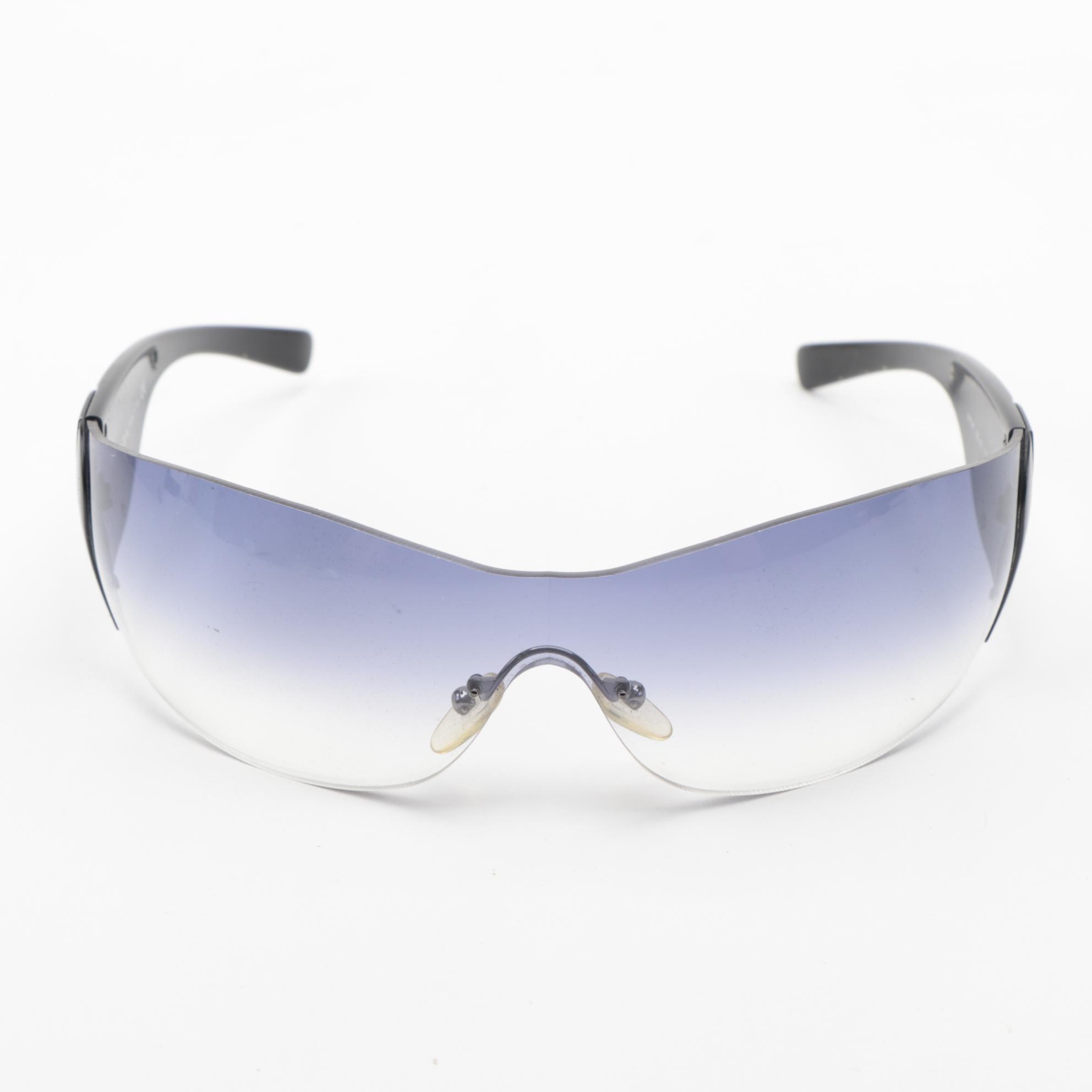 Prada SPR58F Shield Sunglasses with Case