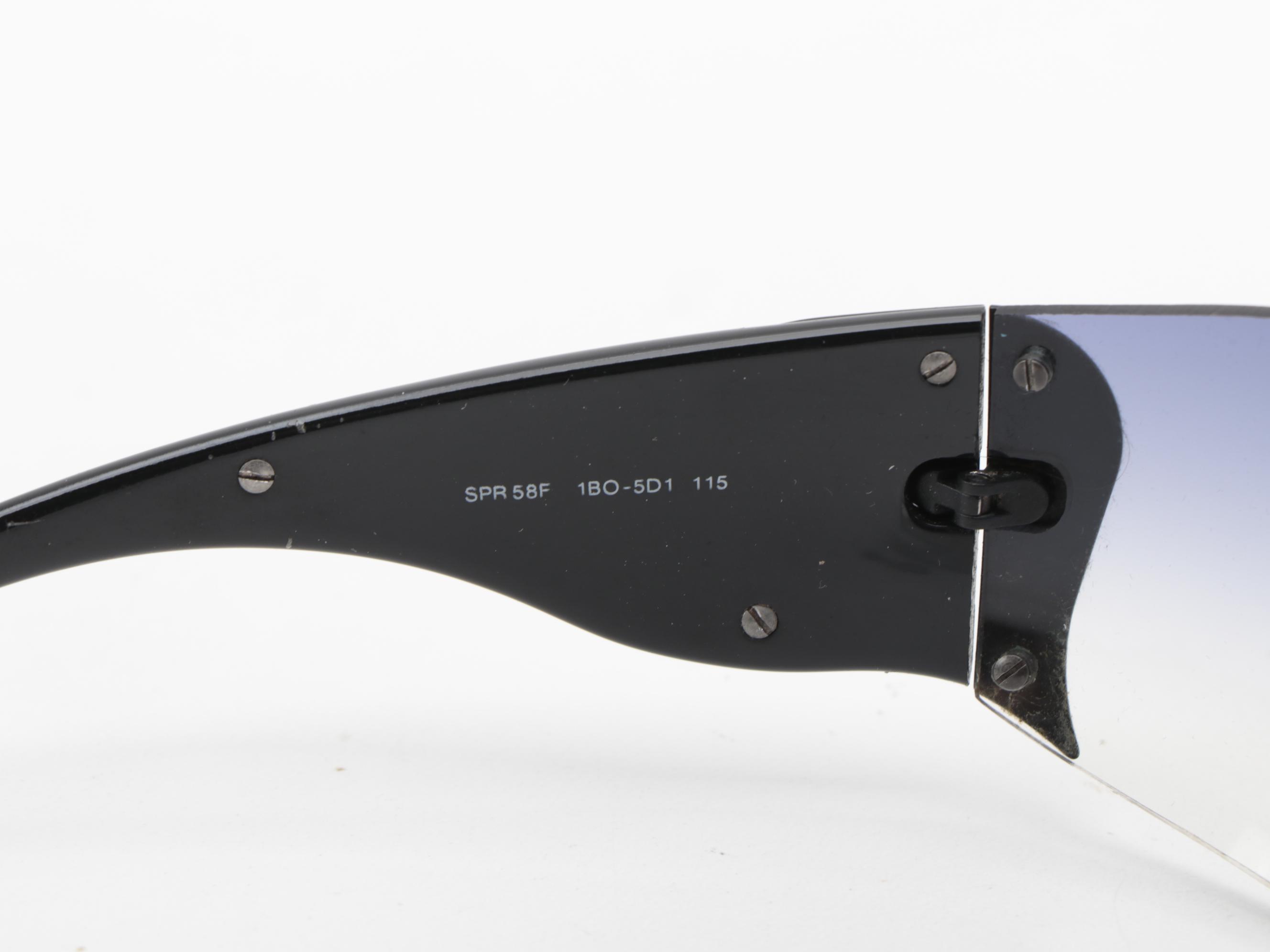 Prada SPR58F Shield Sunglasses with Case