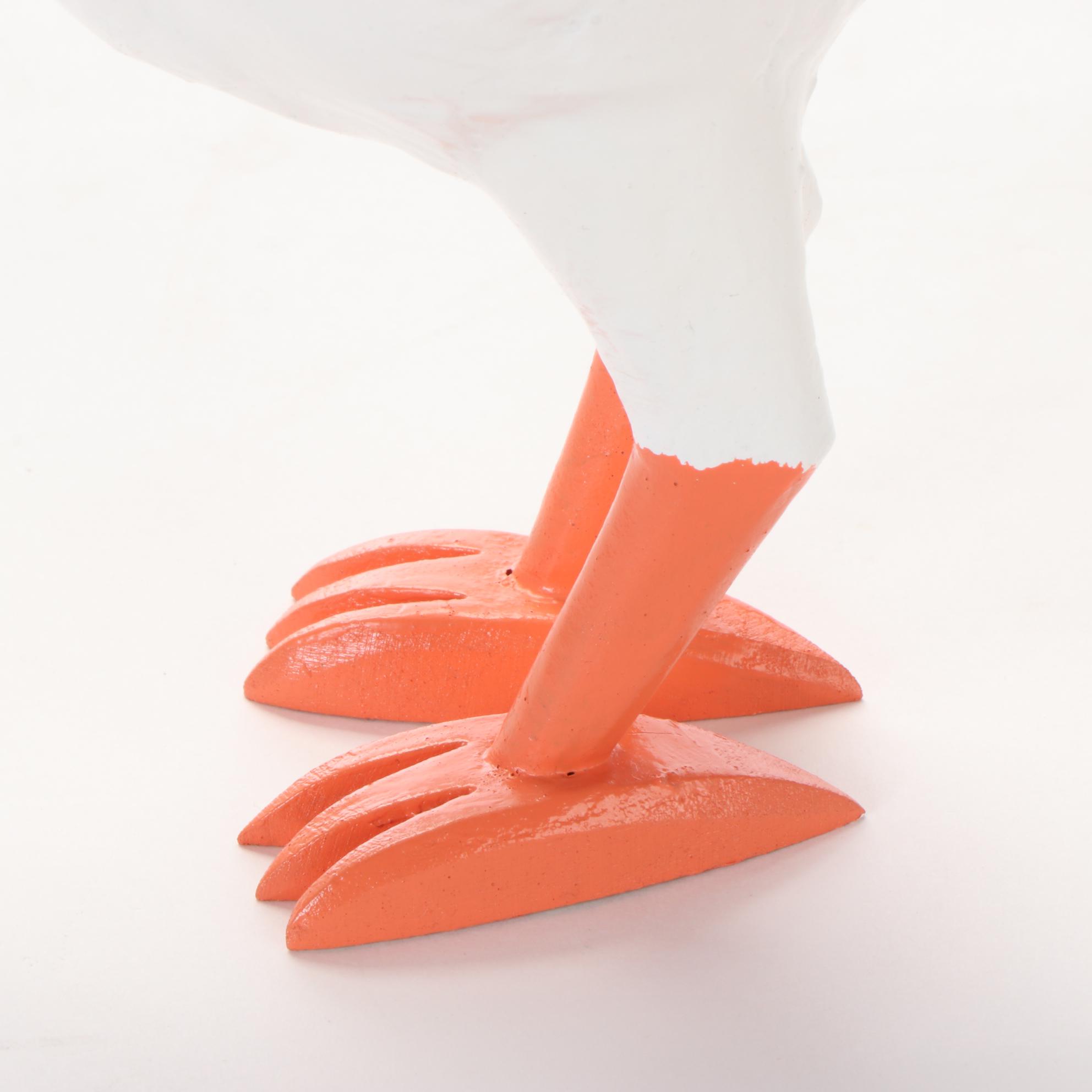 Lonnie and Twyla Money Folk Art Polychrome Wood and Gourd Rooster Sculpture