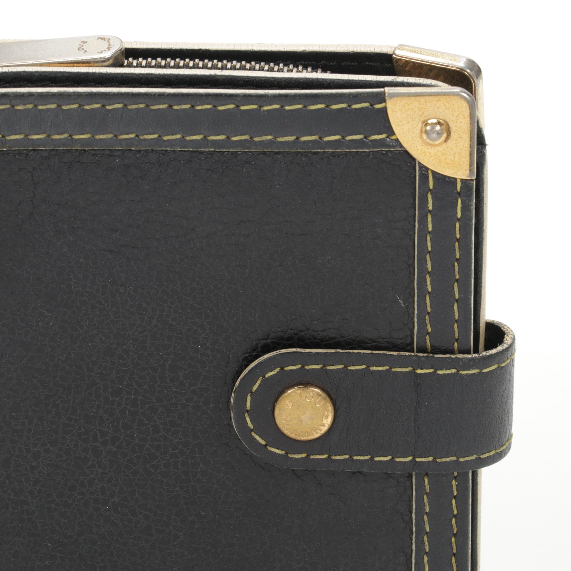 Louis Vuitton Compact Zippy Wallet in Black Suhali Leather