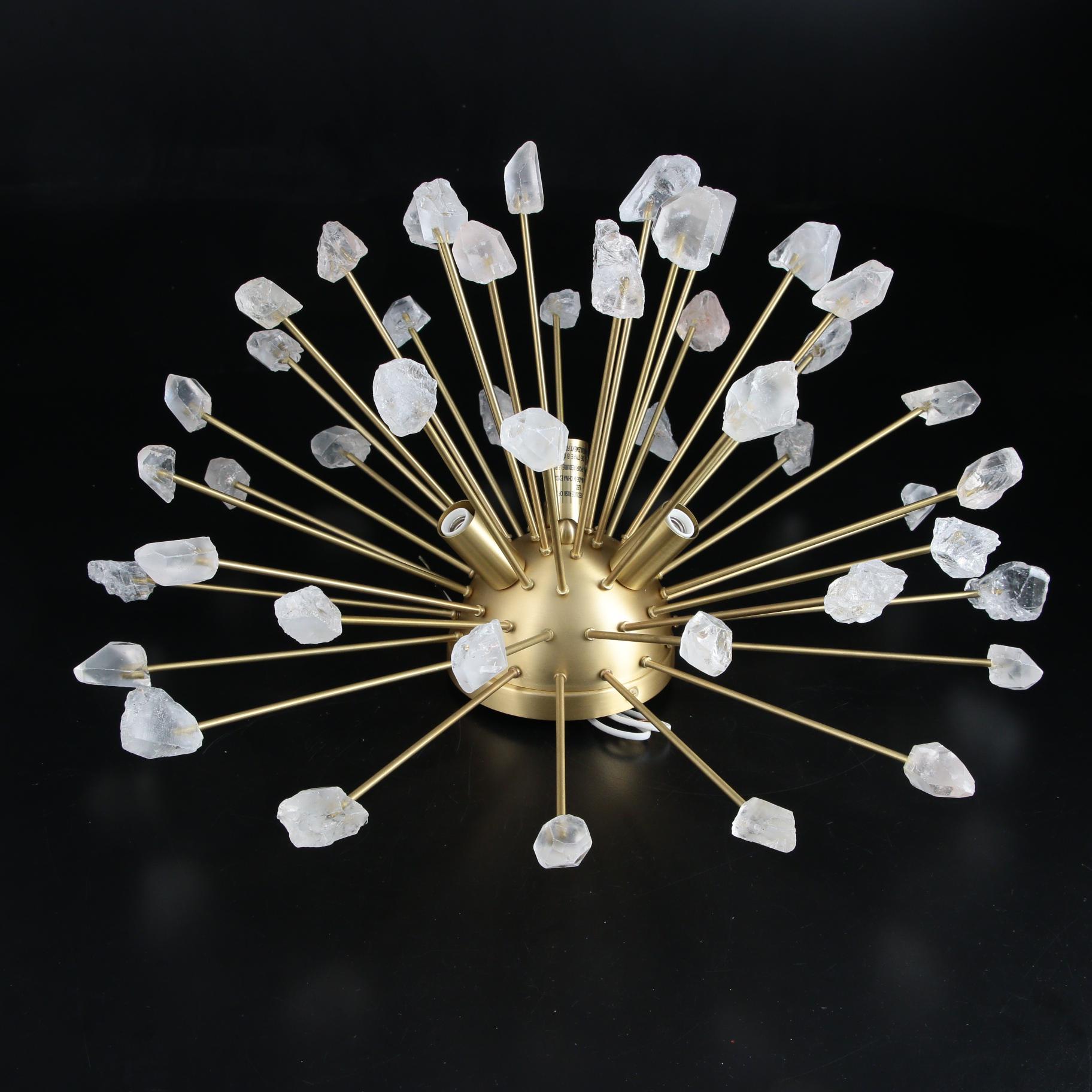 CB2 Quartz Flush Mount Sputnik Style Light Fixture