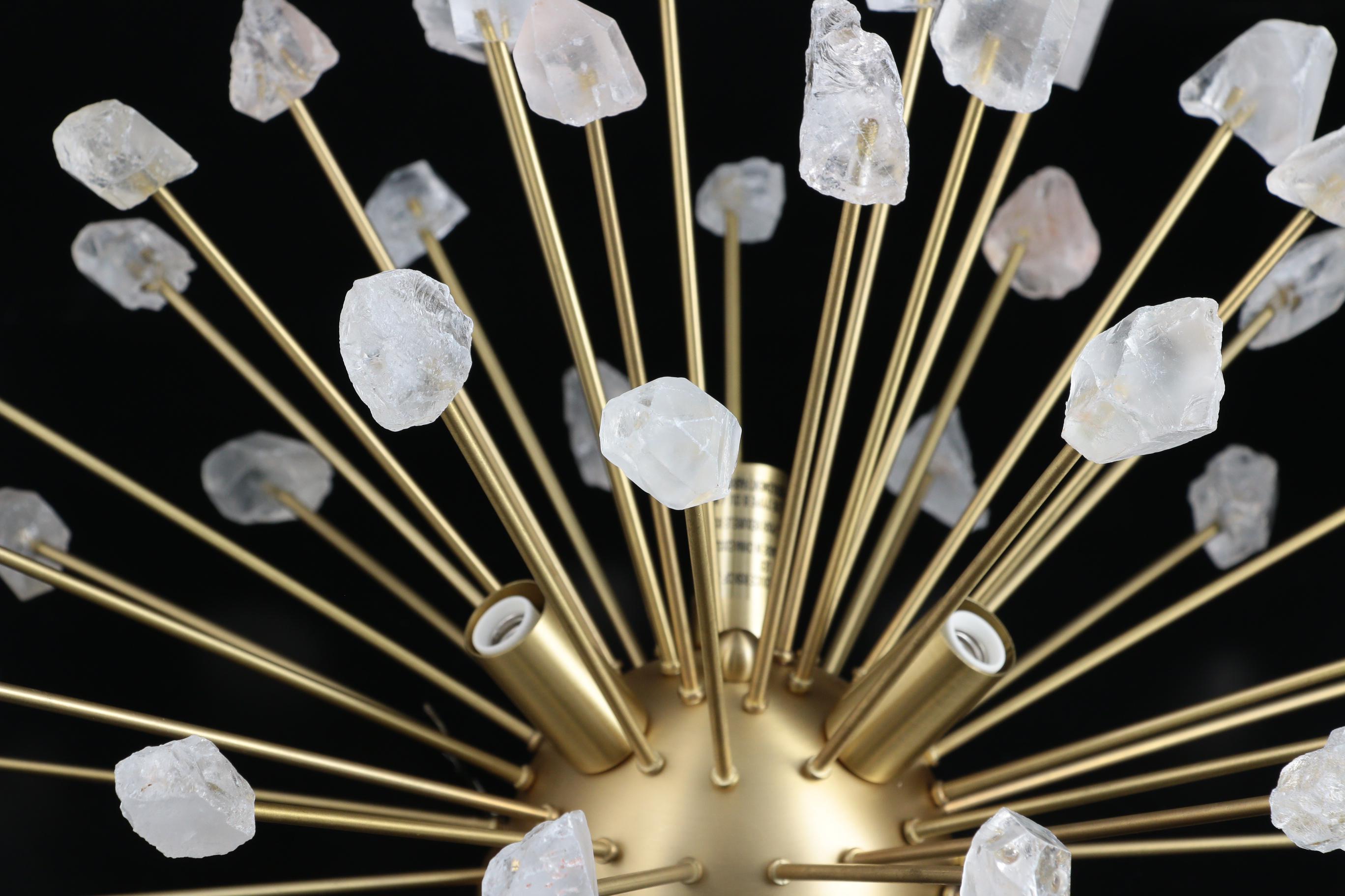 CB2 Quartz Flush Mount Sputnik Style Light Fixture