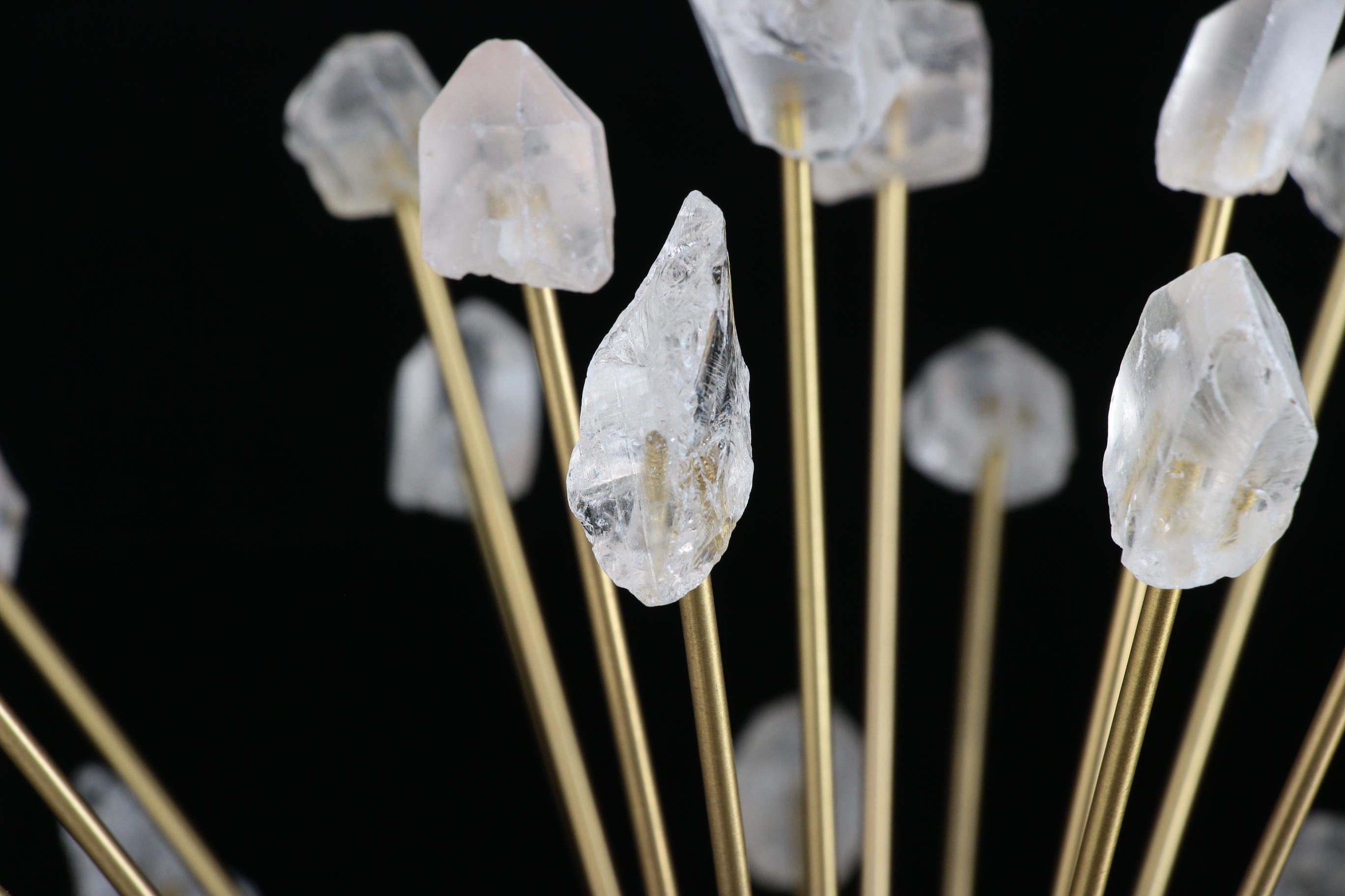 CB2 Quartz Flush Mount Sputnik Style Light Fixture