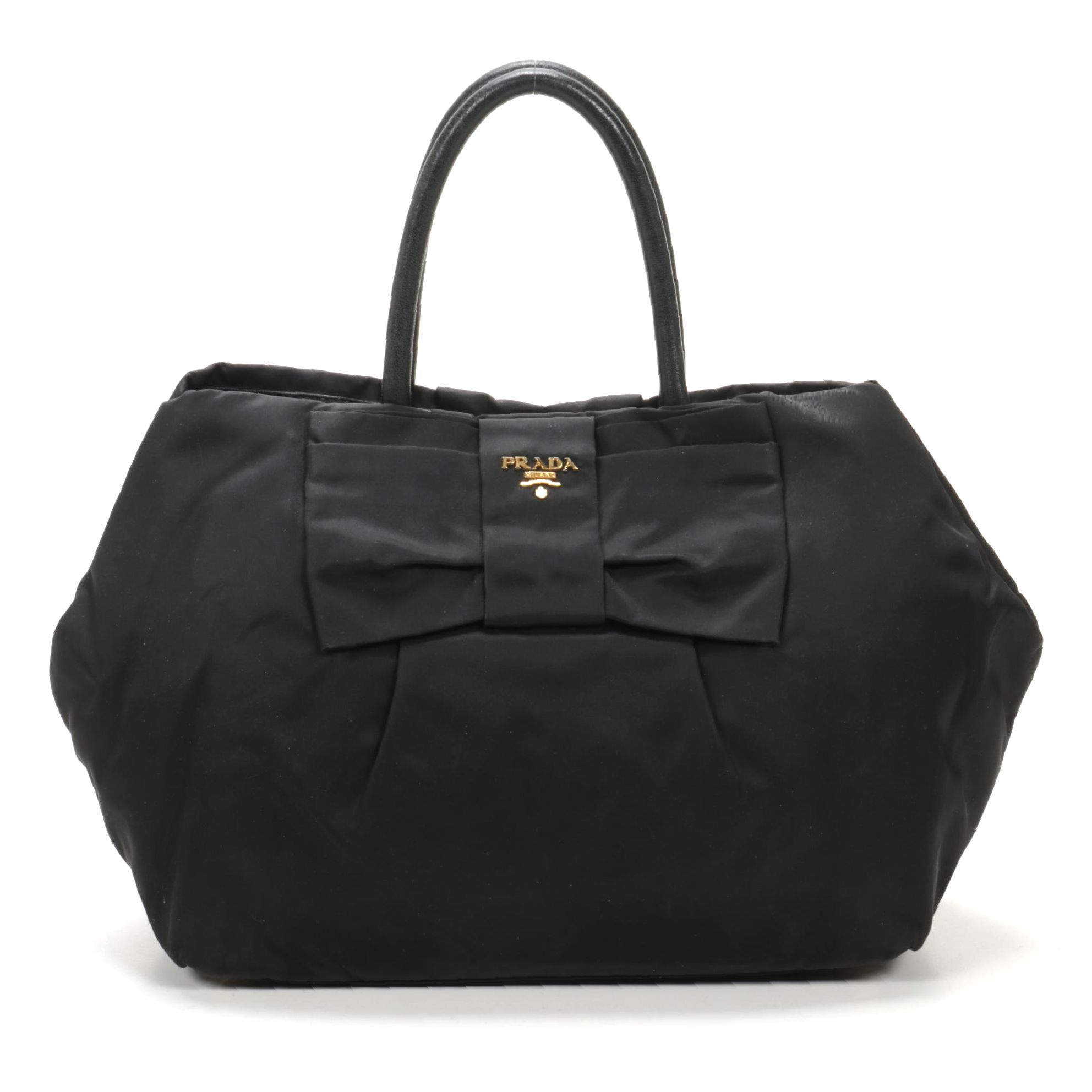 Prada Bow Tote in Black Tessuto Nylon