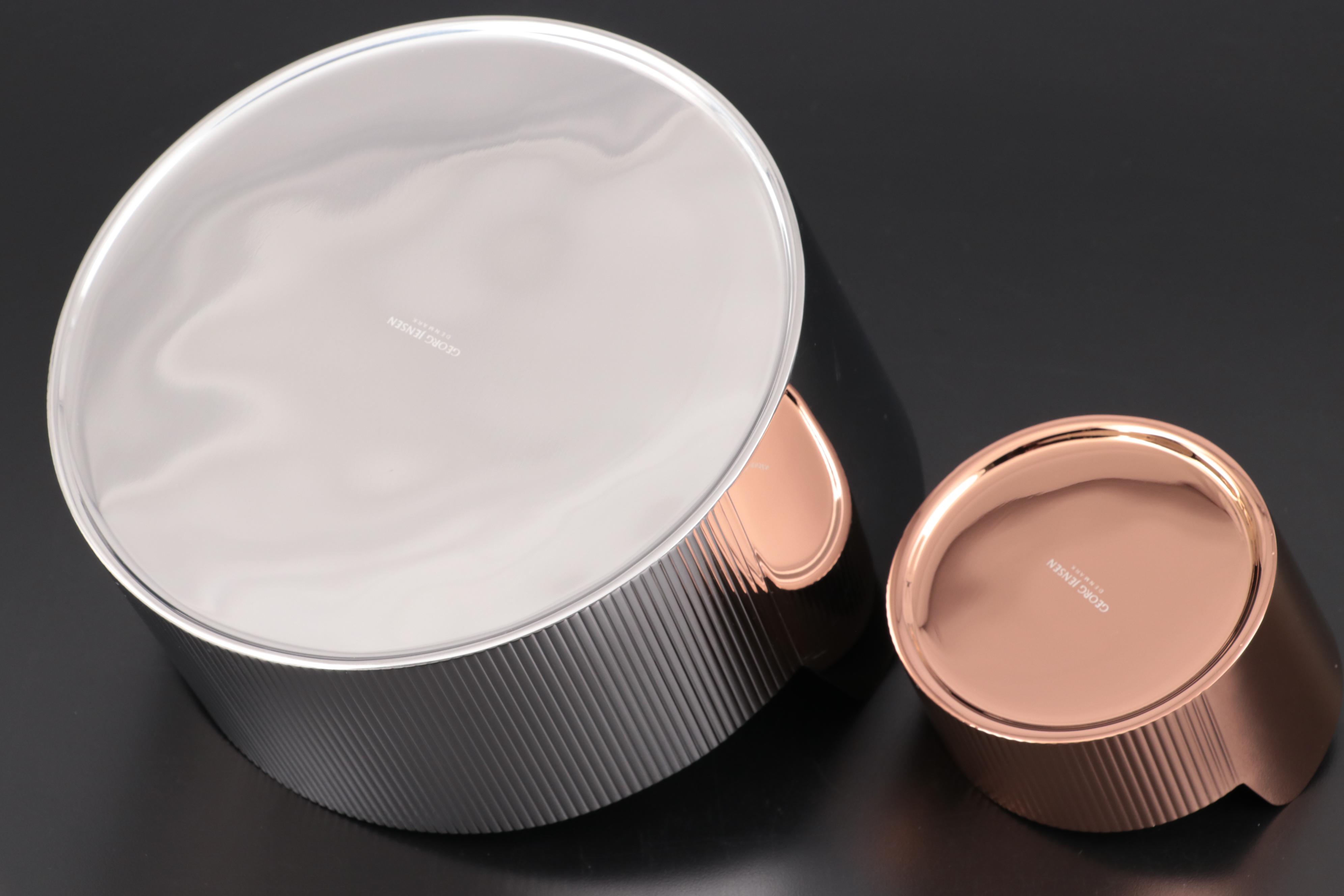 Georg Jensen "Urkiola" Candle Holders and Serving Bowls with "Duo" Salad Servers