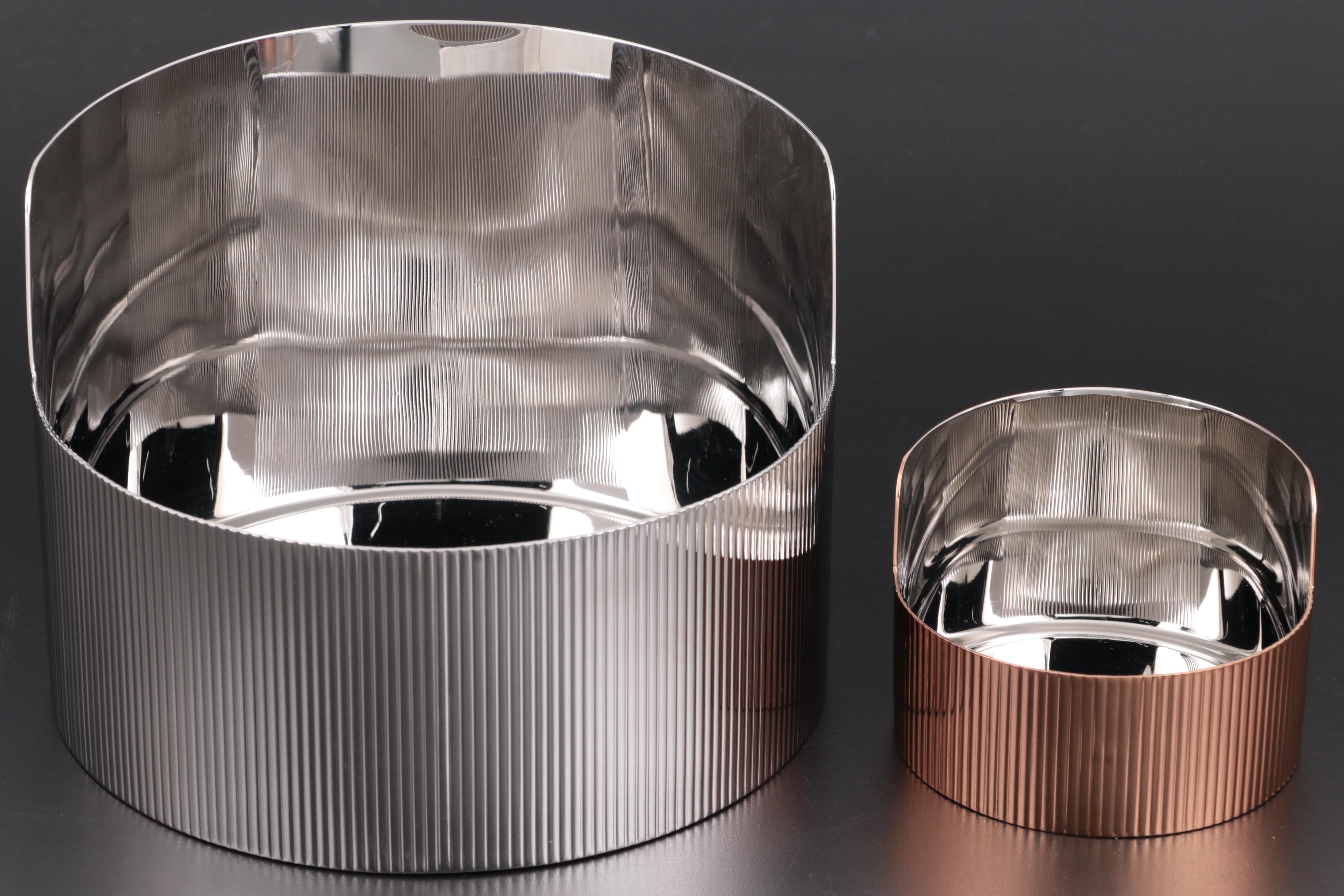 Georg Jensen "Urkiola" Candle Holders and Serving Bowls with "Duo" Salad Servers