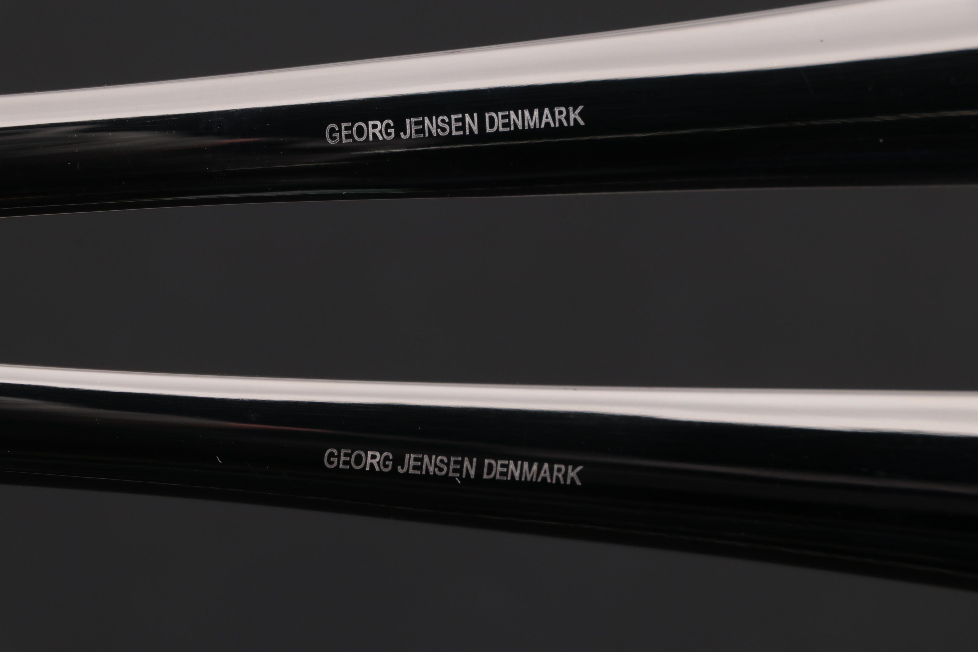 Georg Jensen "Urkiola" Candle Holders and Serving Bowls with "Duo" Salad Servers