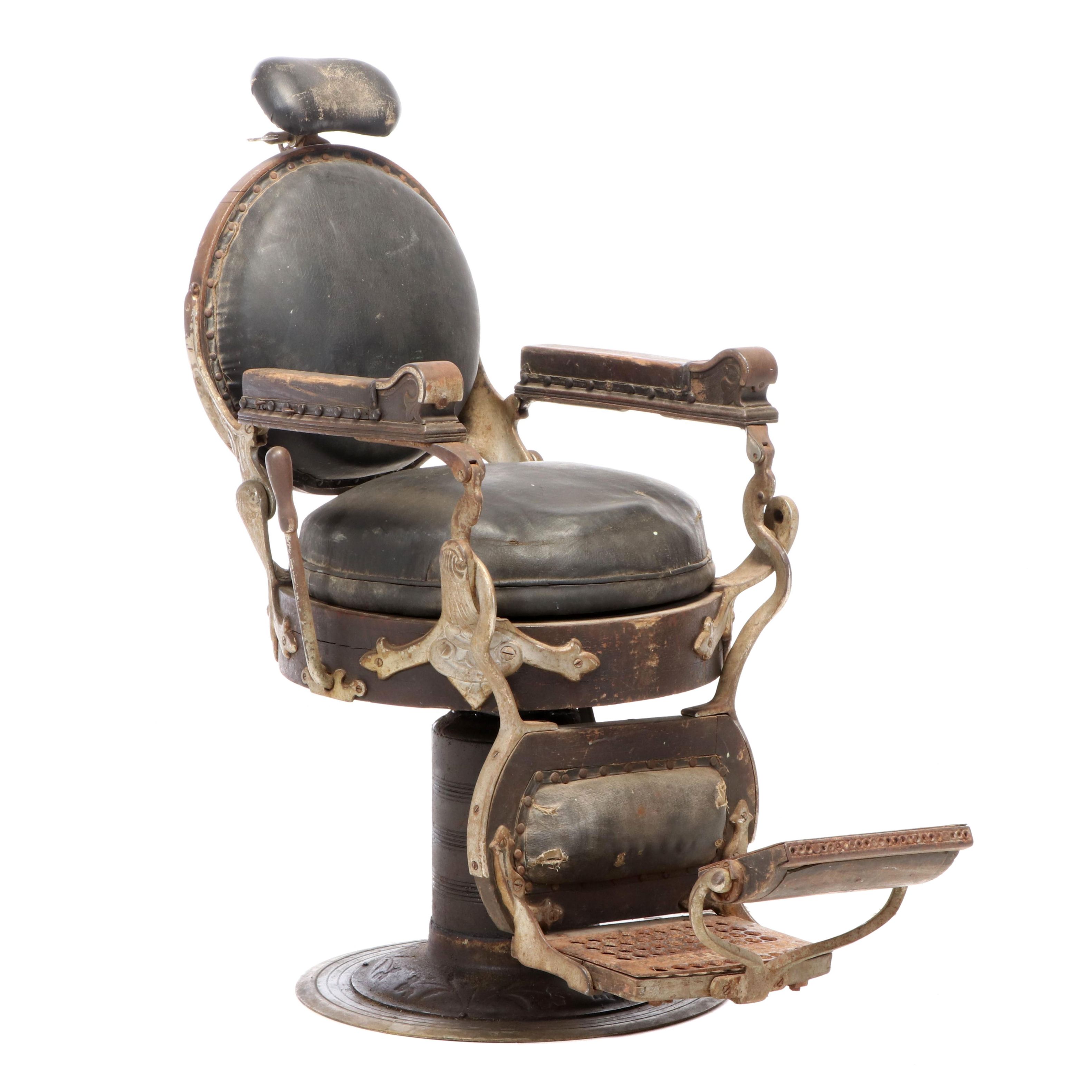 E. Berninghaus "Hercules" Barber Chair, circa 1908