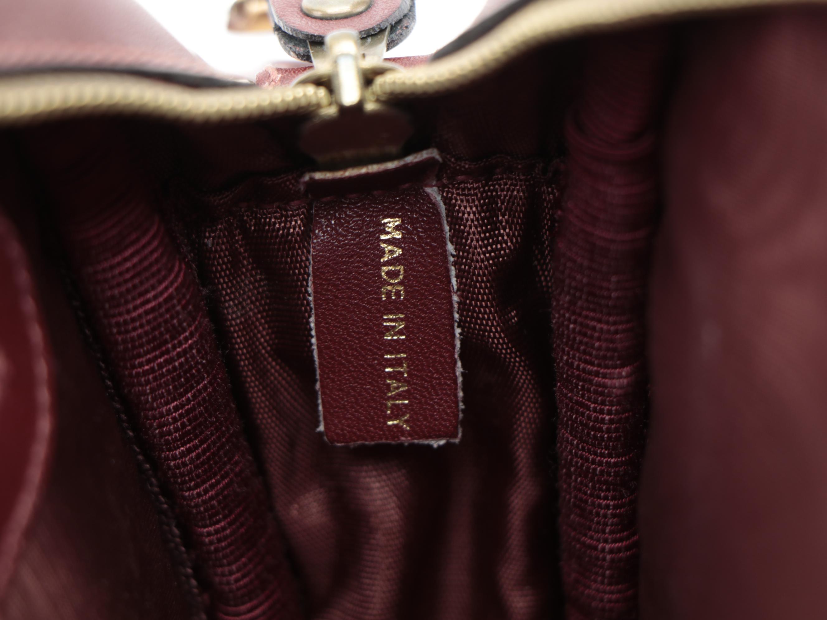 Cartier Paris Shoulder Bag in Burgundy Suede with Leather Trim
