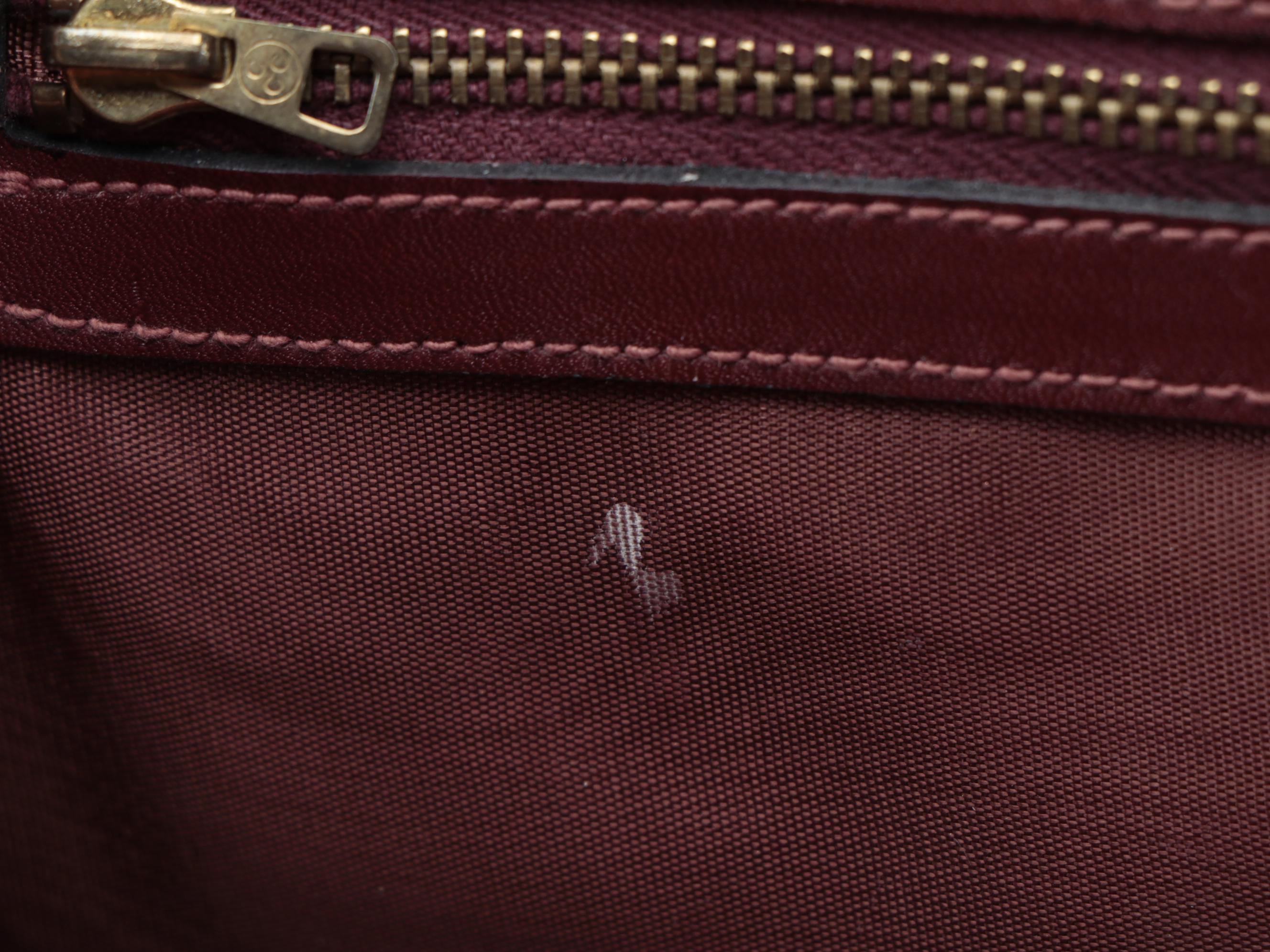 Cartier Paris Shoulder Bag in Burgundy Suede with Leather Trim