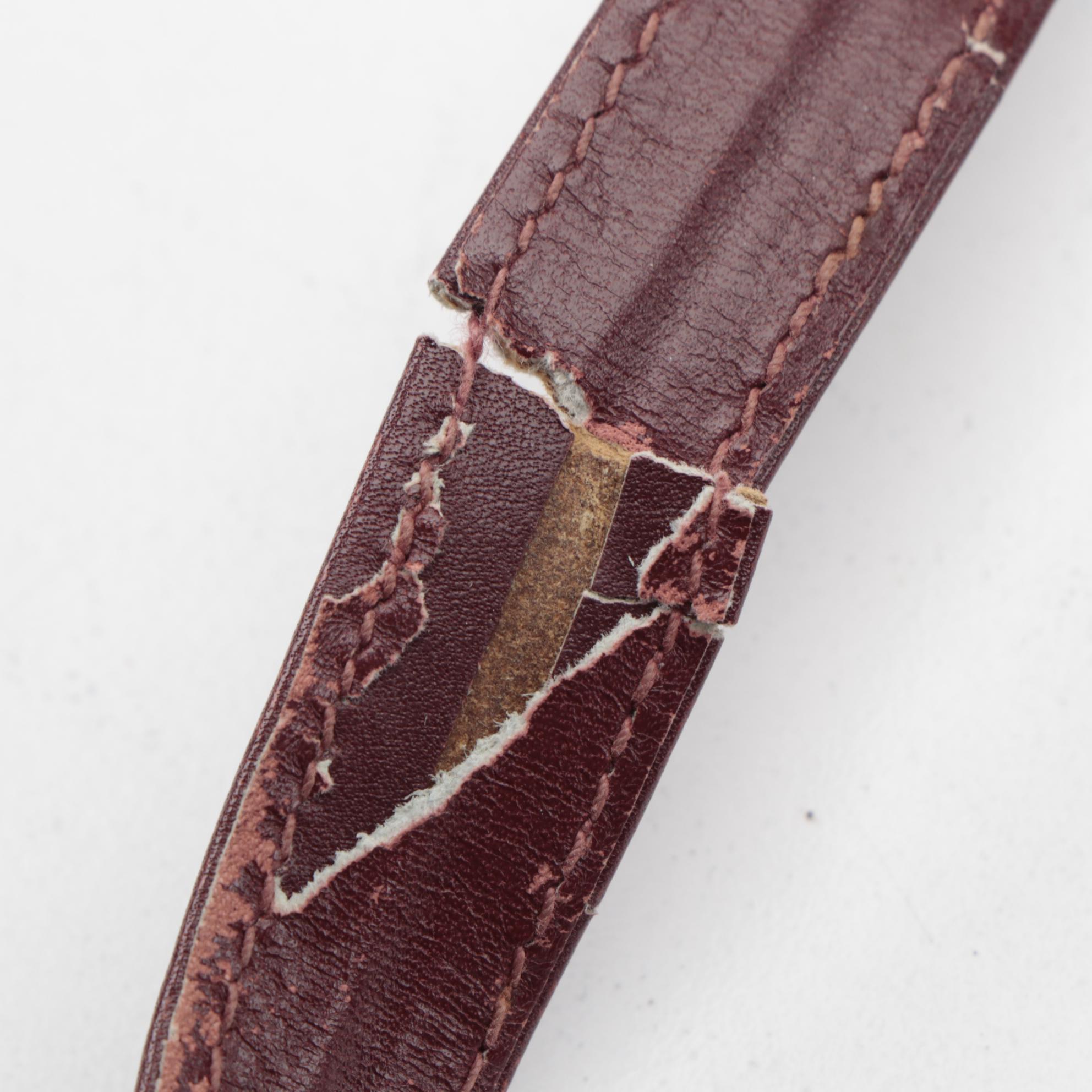 Cartier Paris Shoulder Bag in Burgundy Suede with Leather Trim