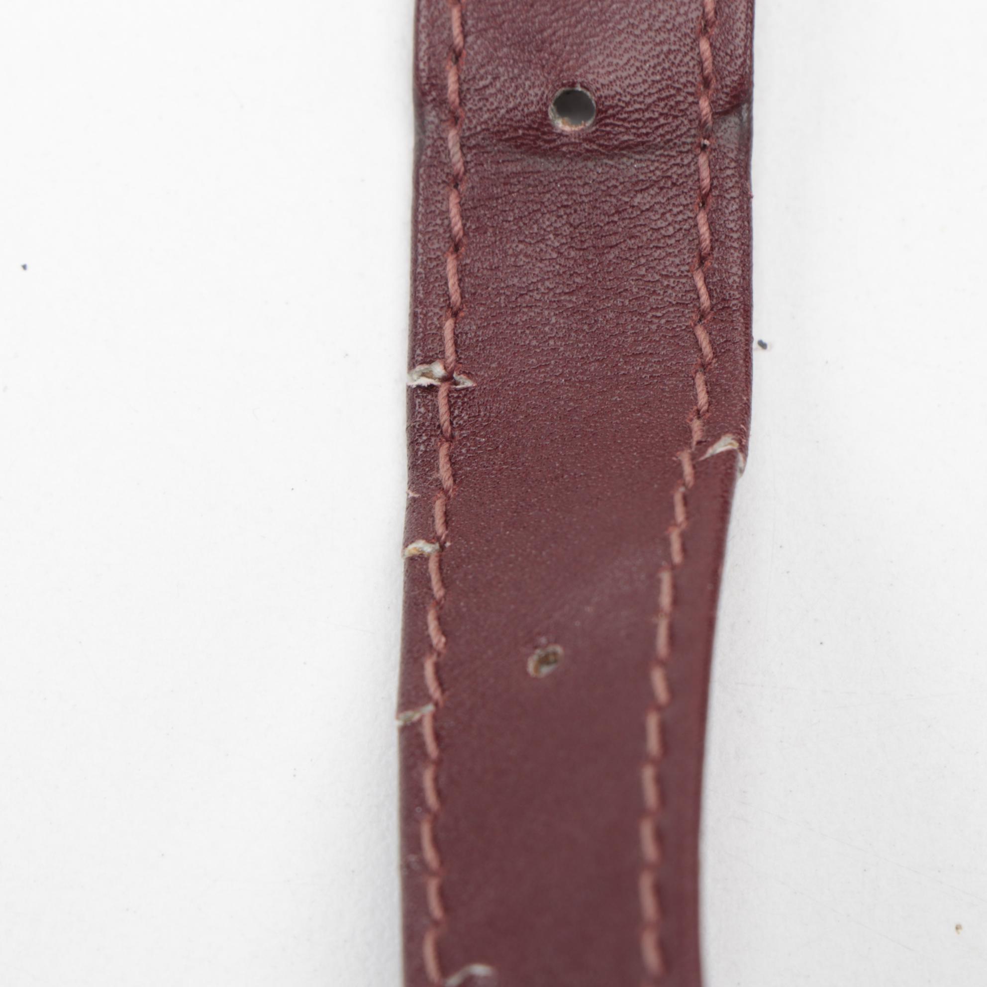 Cartier Paris Shoulder Bag in Burgundy Suede with Leather Trim