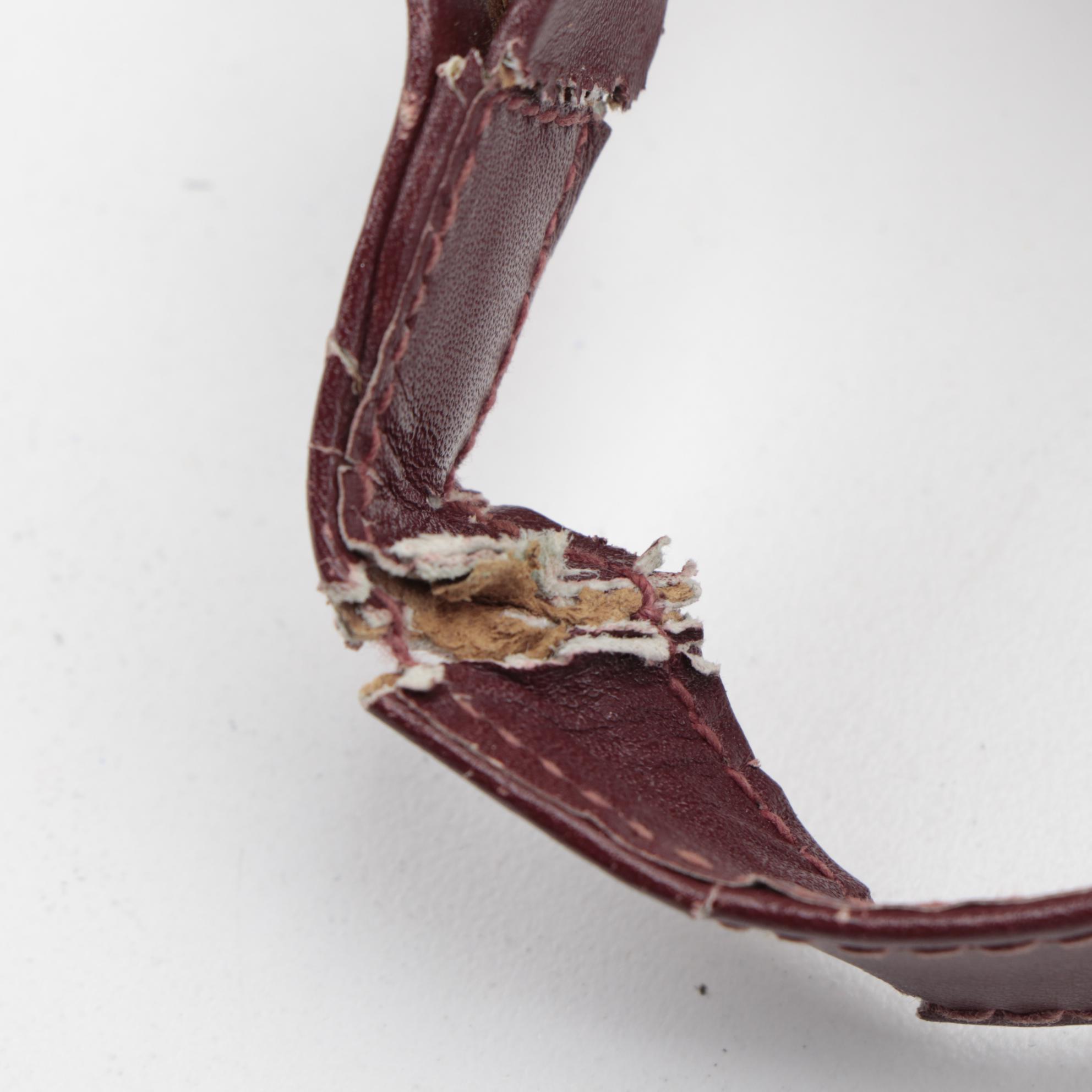 Cartier Paris Shoulder Bag in Burgundy Suede with Leather Trim