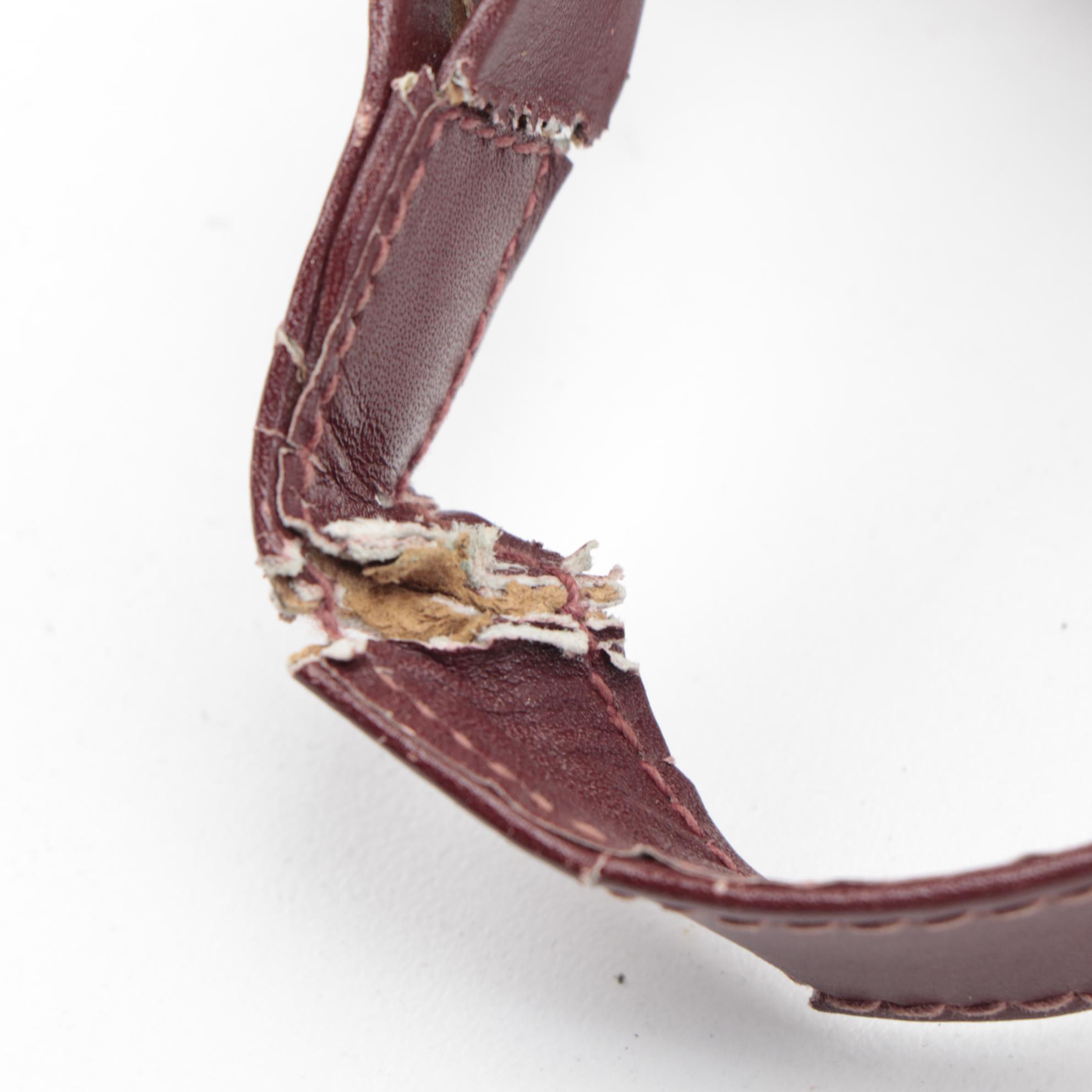 Cartier Paris Shoulder Bag in Burgundy Suede with Leather Trim