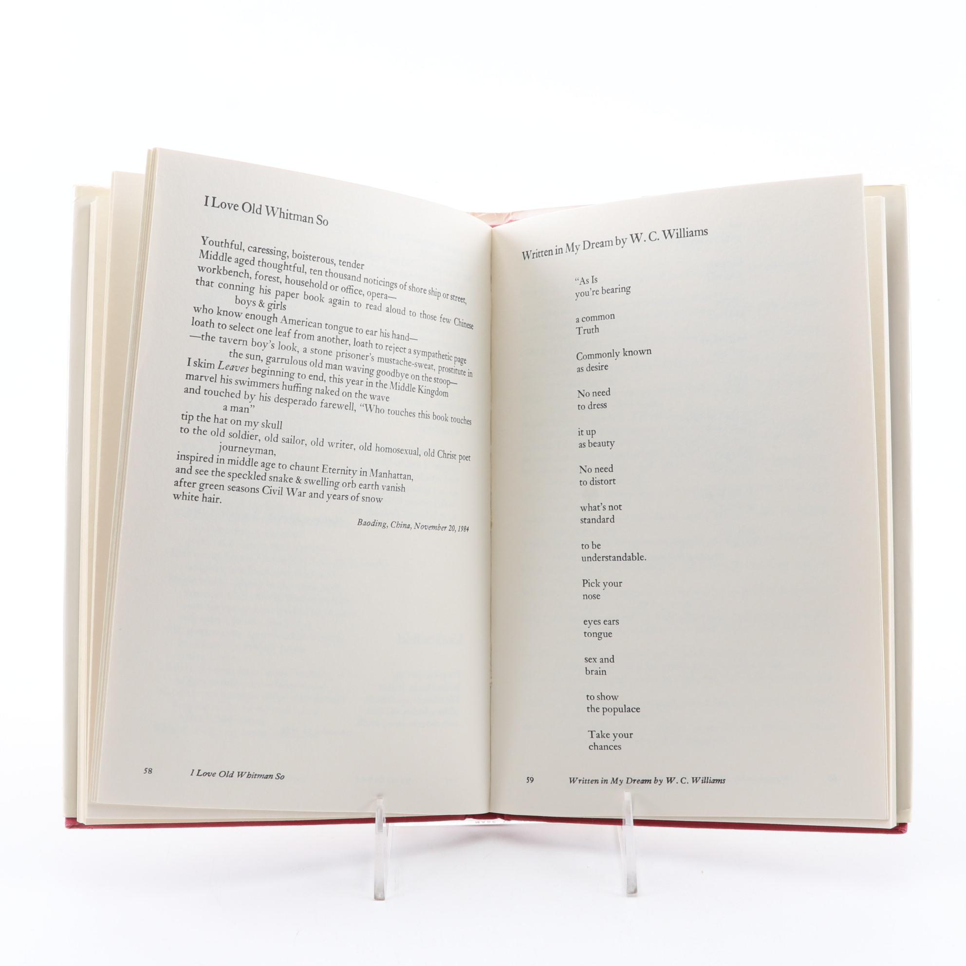 First Edition "White Shroud: Poems 1980–1985" by Allen Ginsberg, 1986