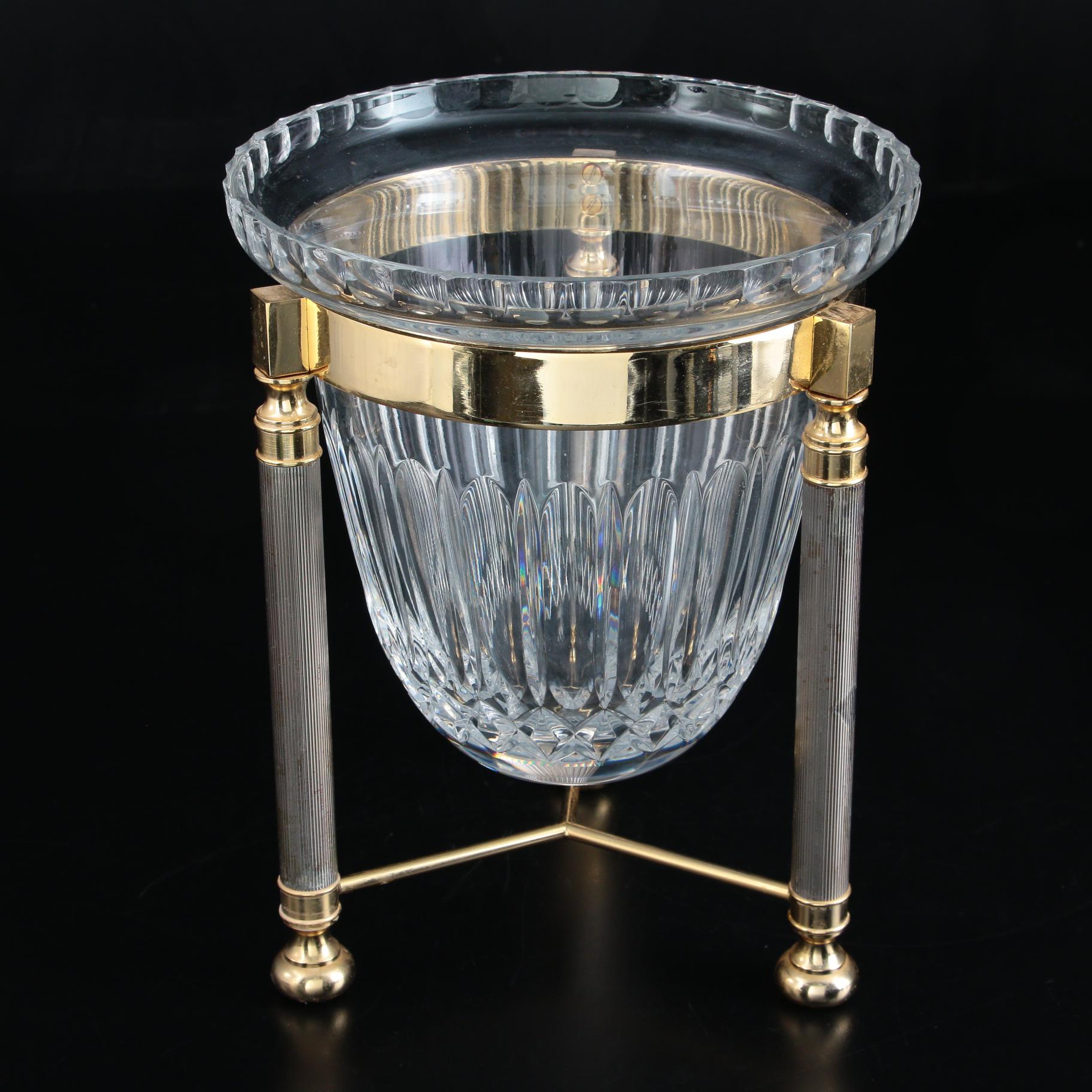 Design Guild Crystal Champagne Bucket with Metal Stand