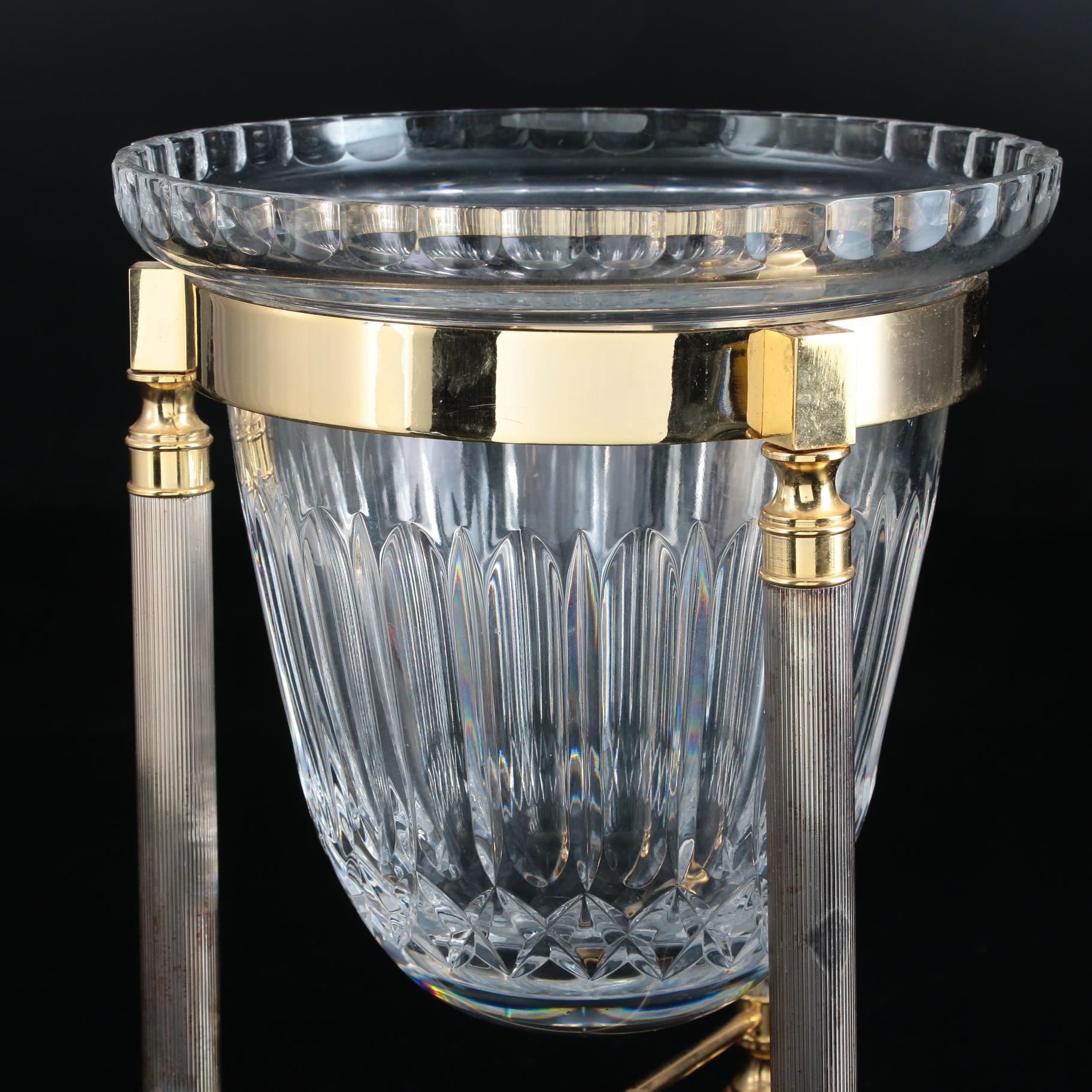 Design Guild Crystal Champagne Bucket with Metal Stand