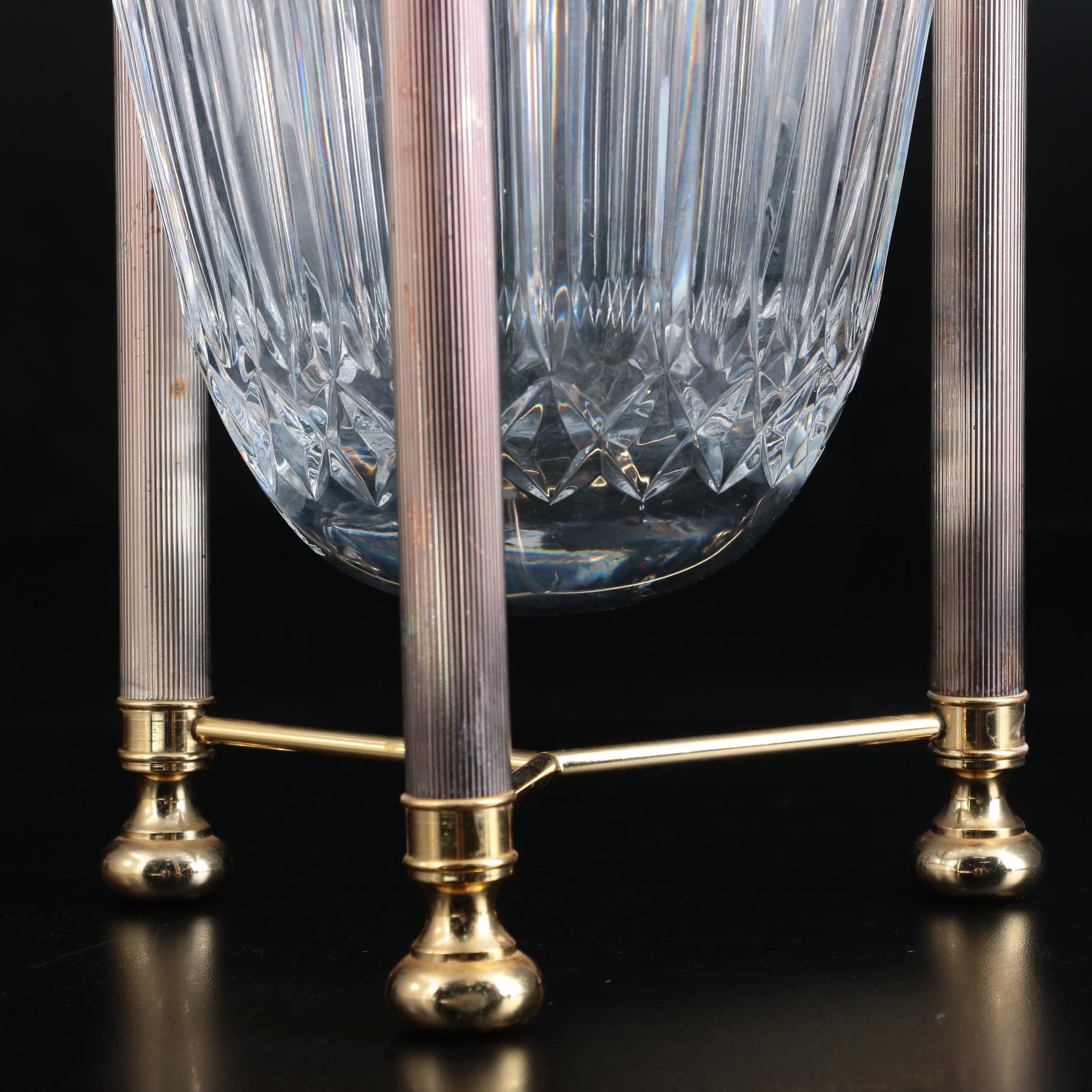 Design Guild Crystal Champagne Bucket with Metal Stand