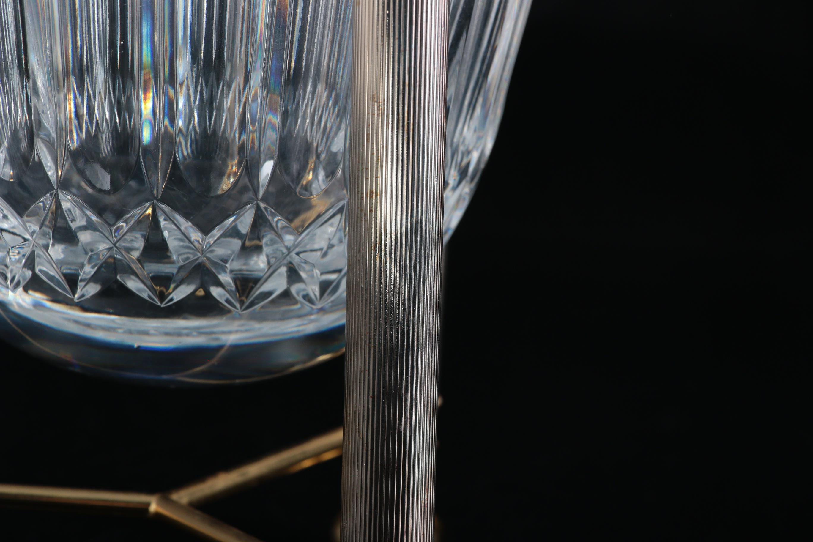 Design Guild Crystal Champagne Bucket with Metal Stand