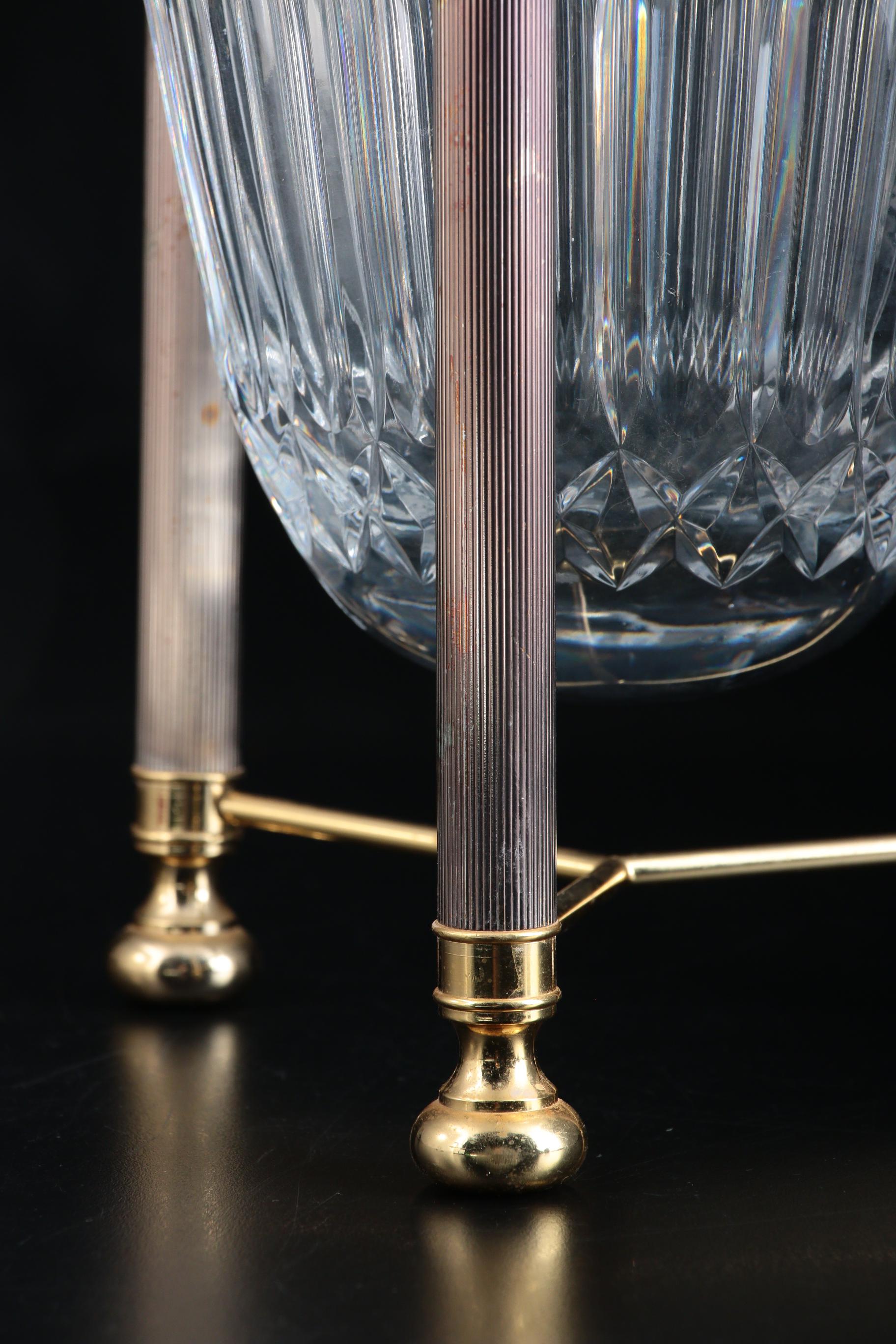 Design Guild Crystal Champagne Bucket with Metal Stand