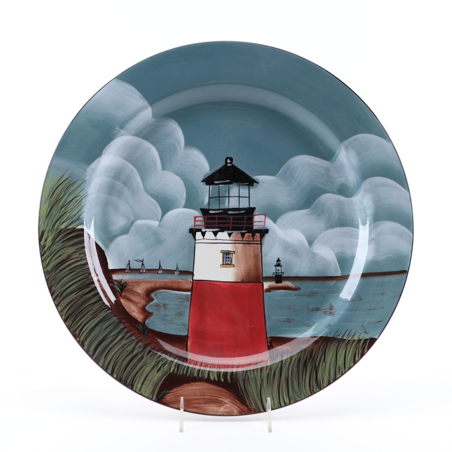 Sakura "By the Sea" Earthenware Platter Designed by David Carter Brown