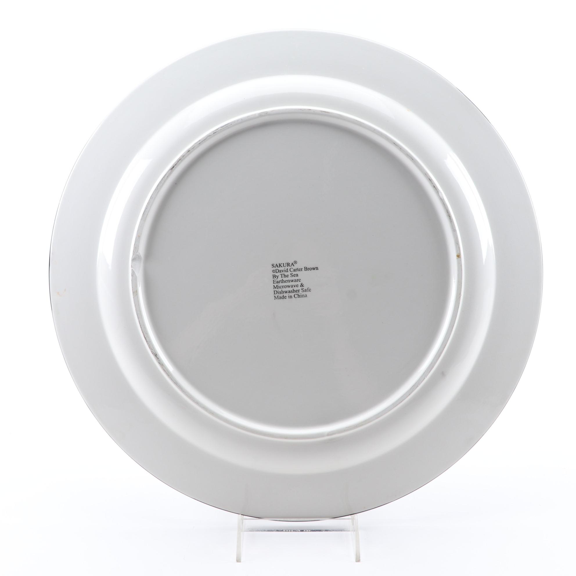 Sakura "By the Sea" Earthenware Platter Designed by David Carter Brown