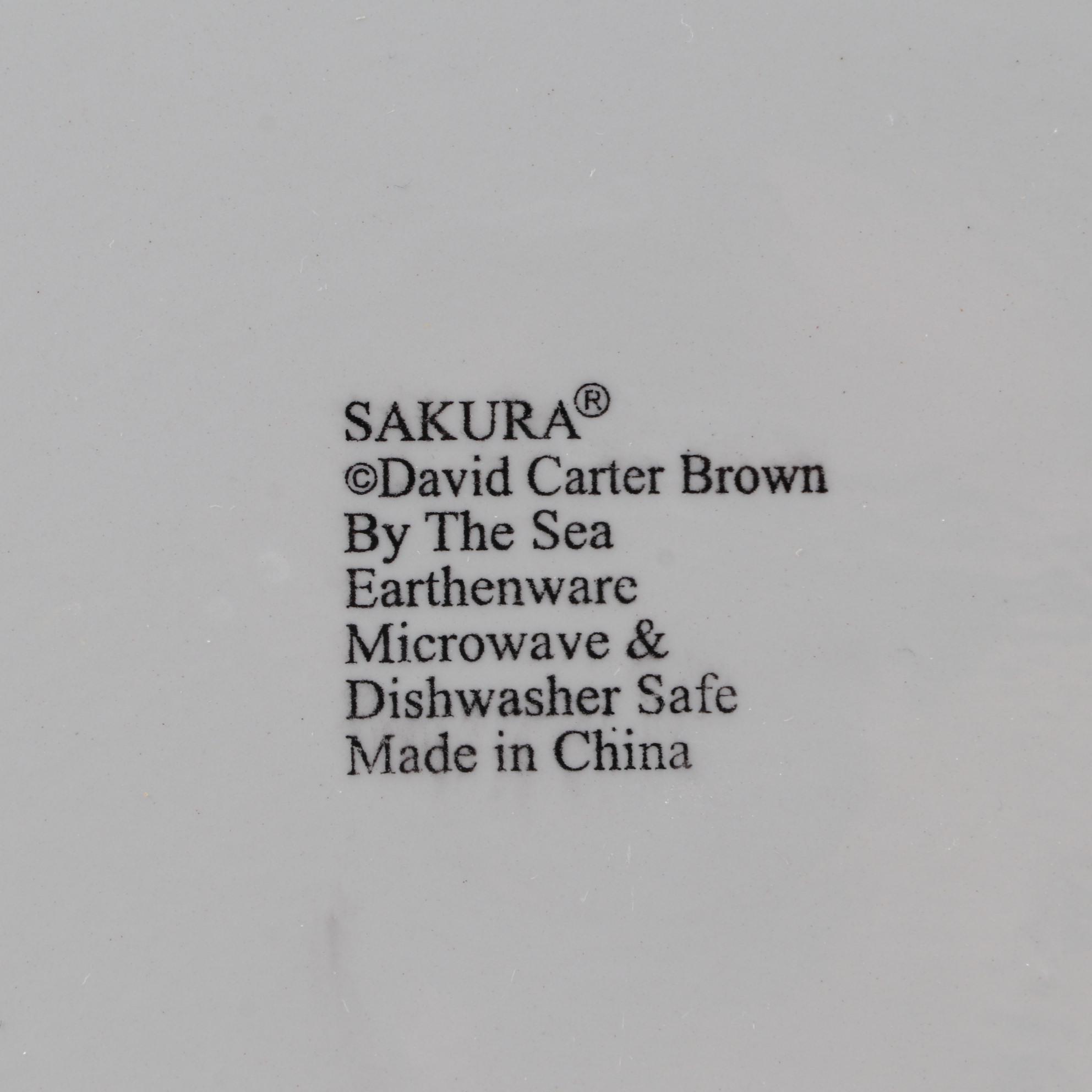 Sakura "By the Sea" Earthenware Platter Designed by David Carter Brown