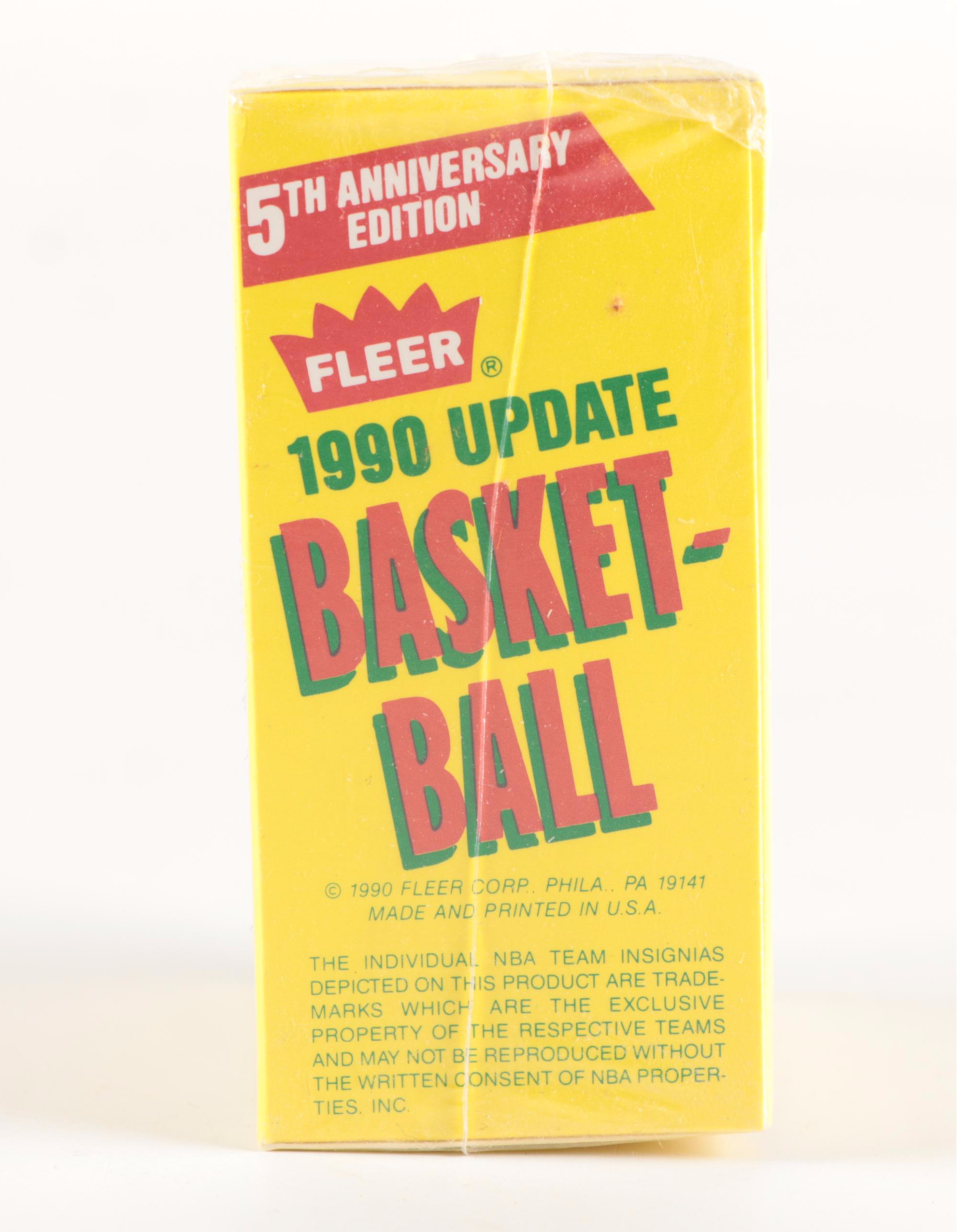 1990 Fleer Update "5th Anniversary Edition" Basketball Cards, 21 Sealed Sets