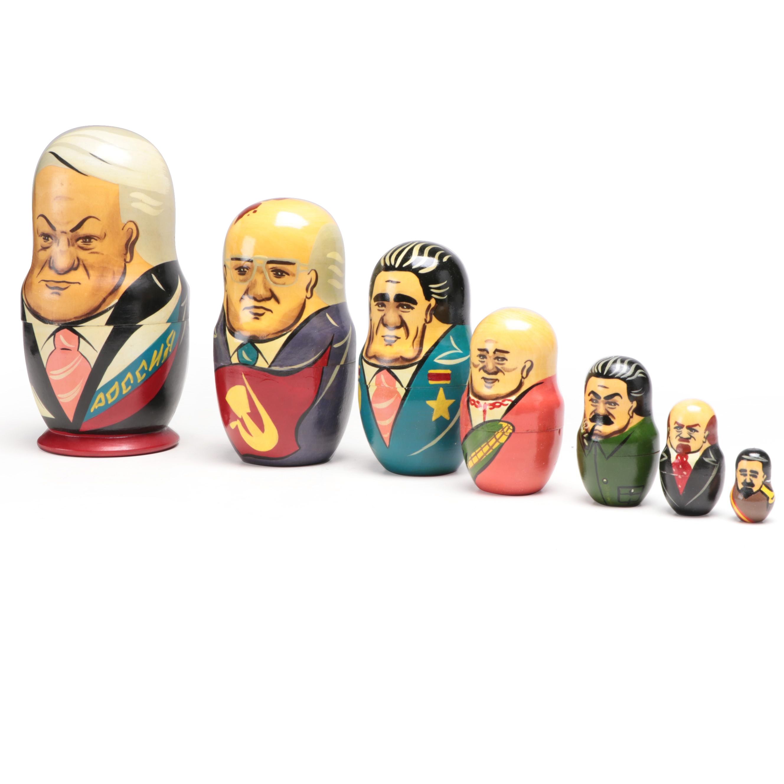 Matryoshka Nesting Dolls of Russian Politicians