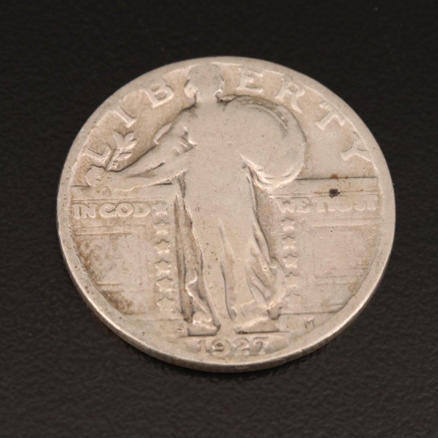 Better Date Low Mintage 1927-S Standing Liberty Silver Quarter