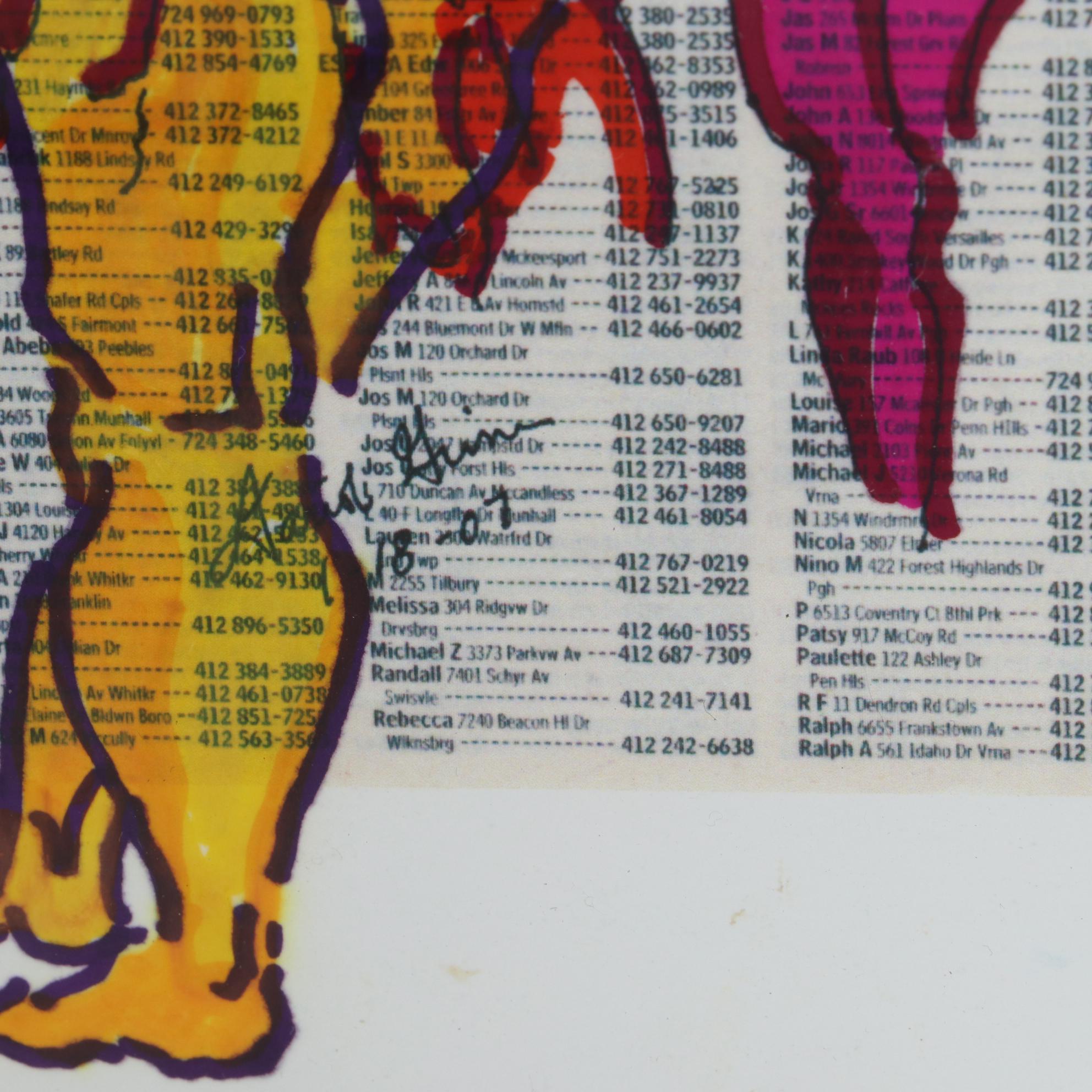 David Grim Marker Drawing of Life Model Figural Studies, 2007