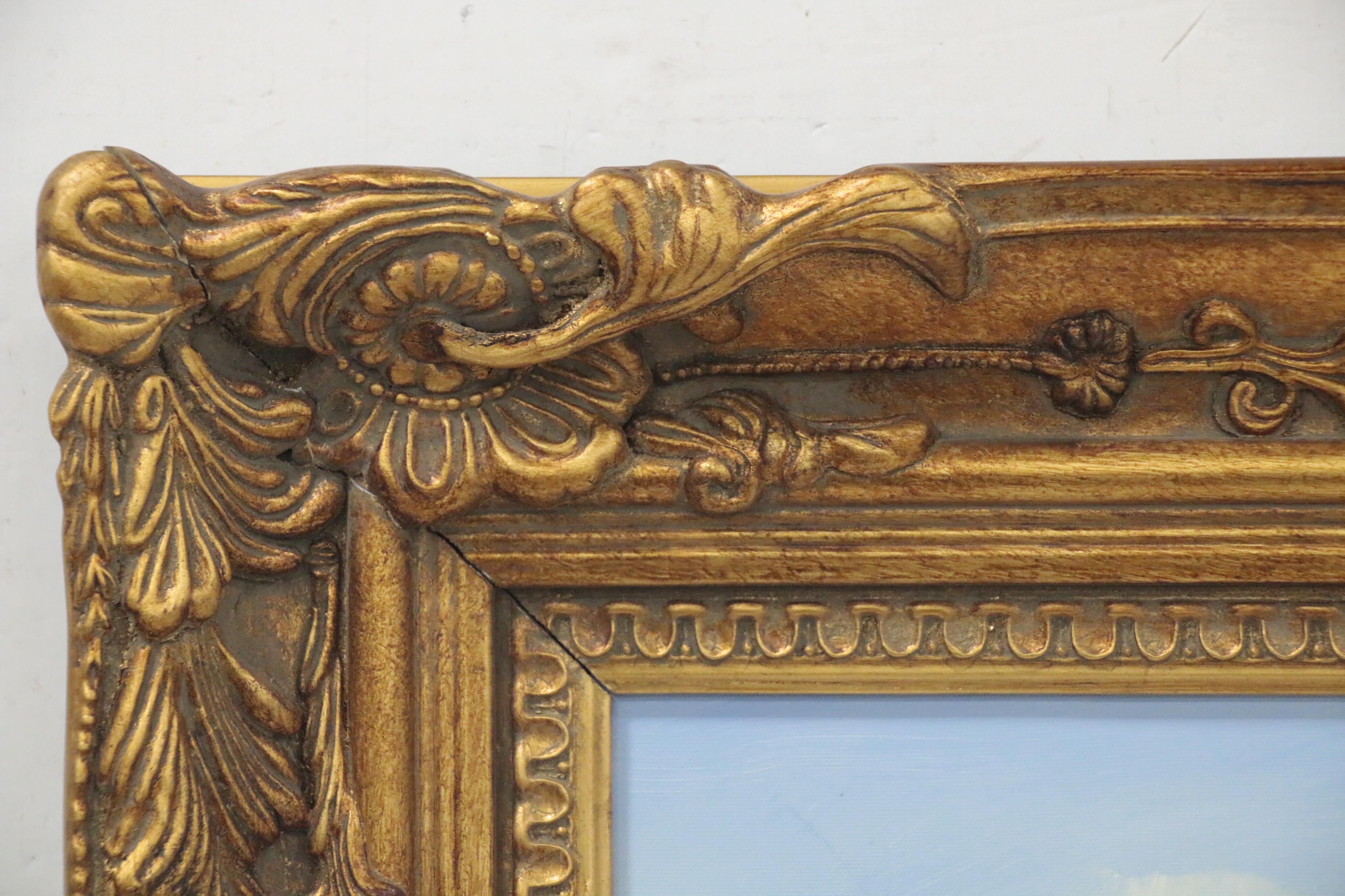 Nautical Oil Painting "Sunset Calm in the Bay of Fundy," circa 2000