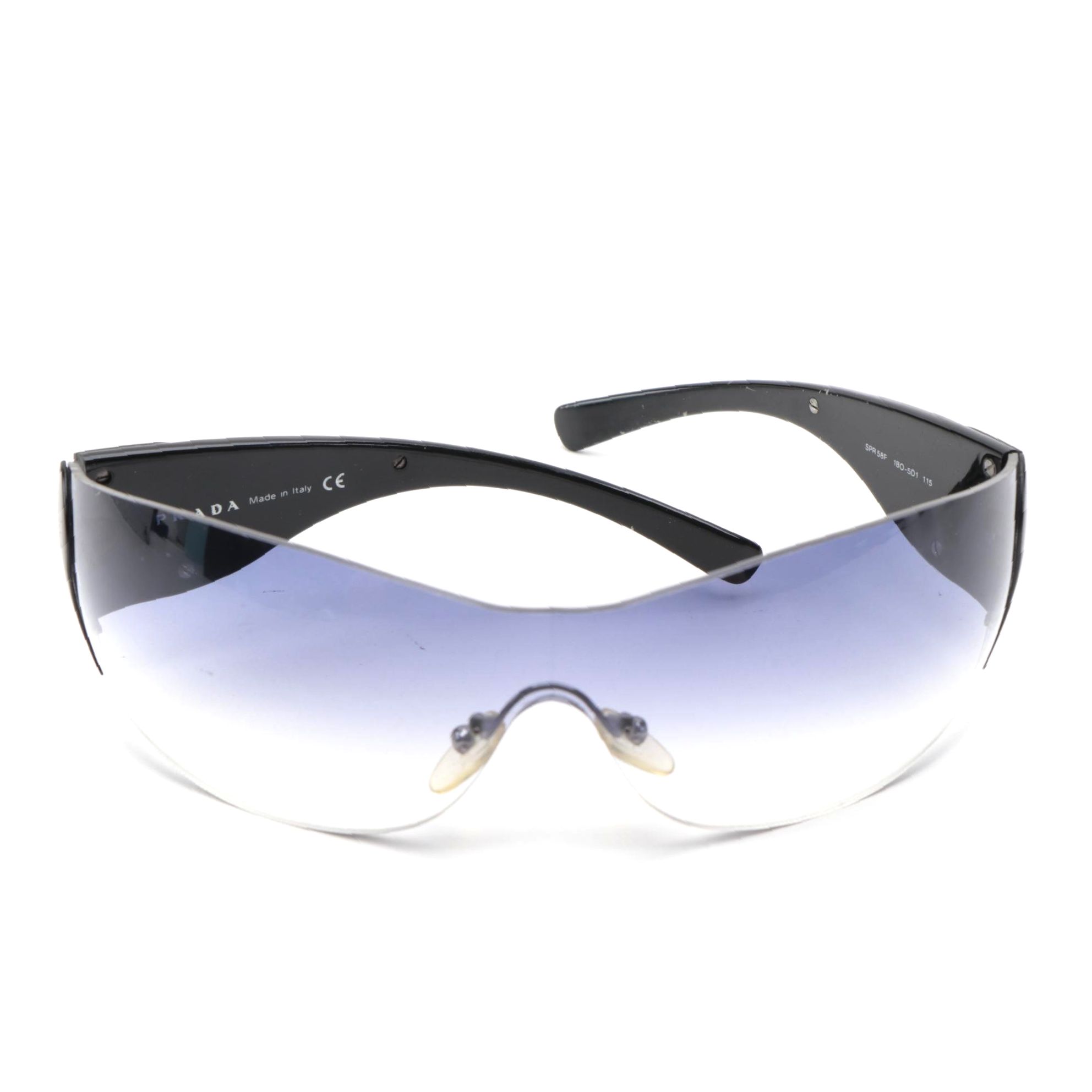 Prada SPR58F Shield Sunglasses with Case