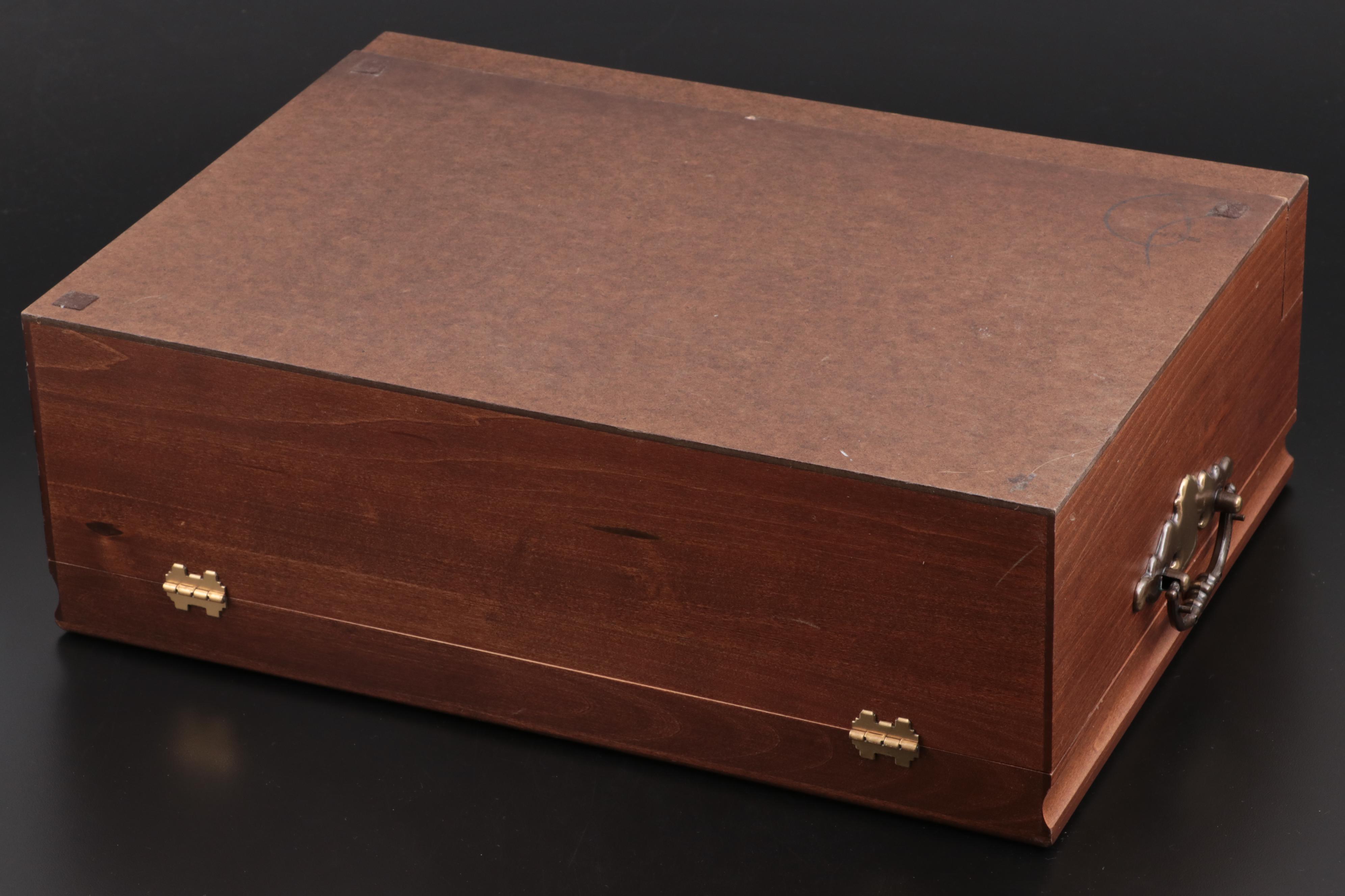 Cohr Denmark "Monica" Sterling Silver Flatware with Chest, Mid-20th Century