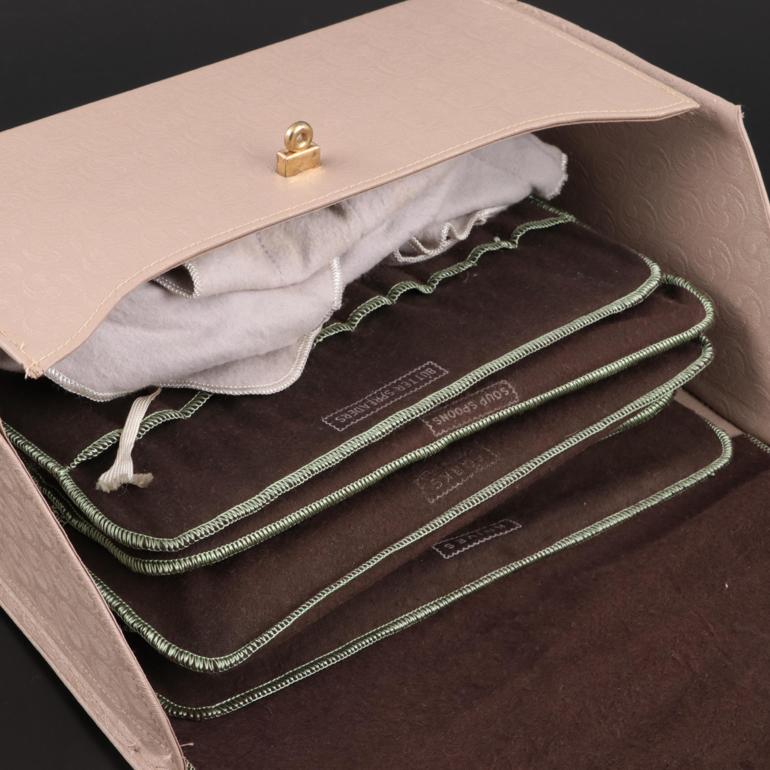 Cohr Denmark "Monica" Sterling Silver Flatware with Chest, Mid-20th Century