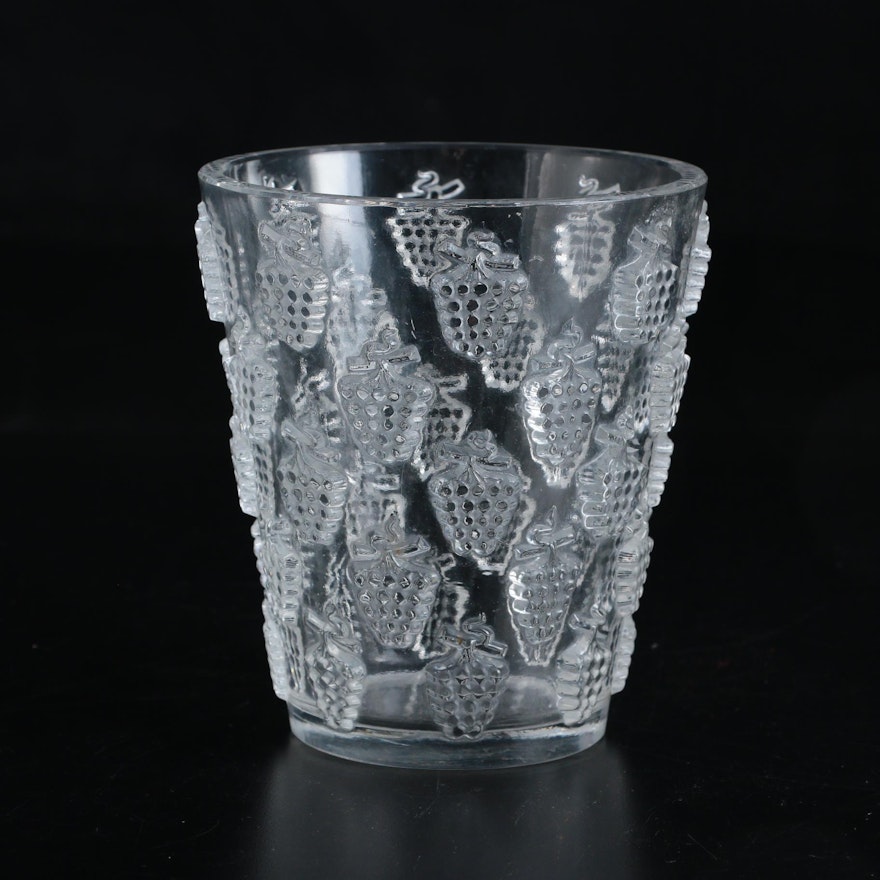 Lalique "Malaga" Crystal Vase, Mid-20th Century