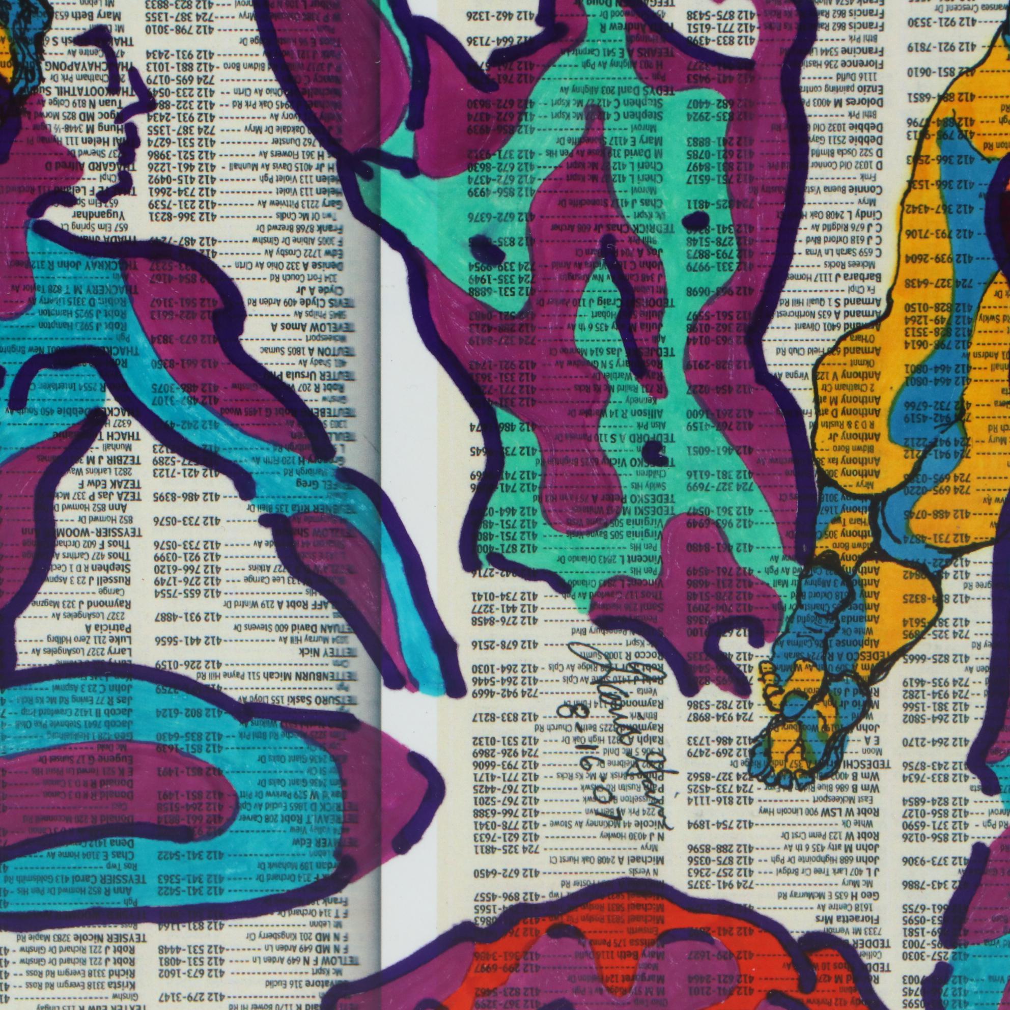 David Grim Marker Drawing of Nude Figural Studies, 2007