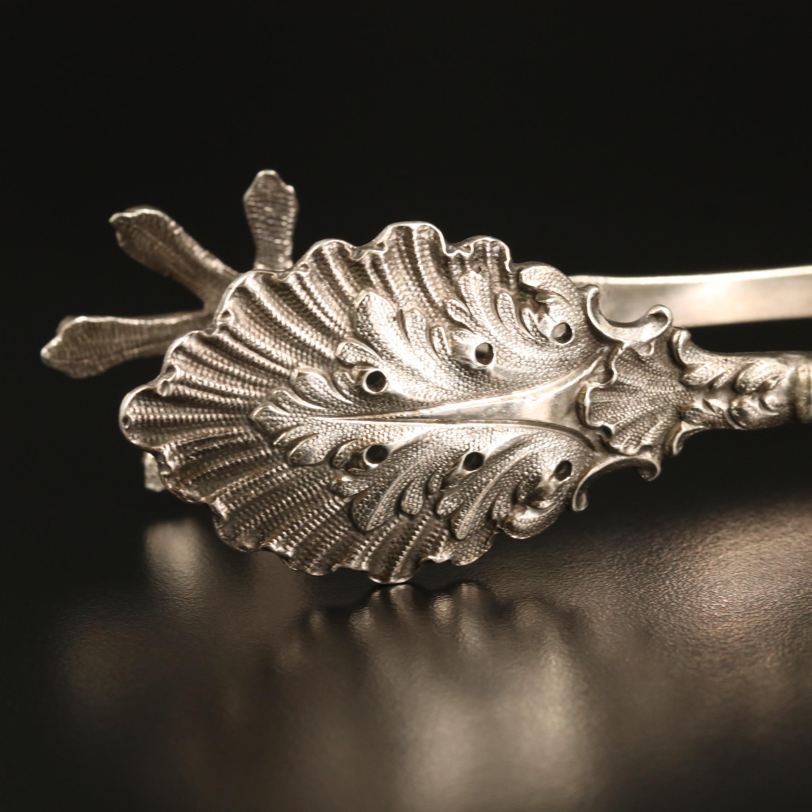 J. E. Caldwell & Co. Chased Sterling Silver Salad Tongs