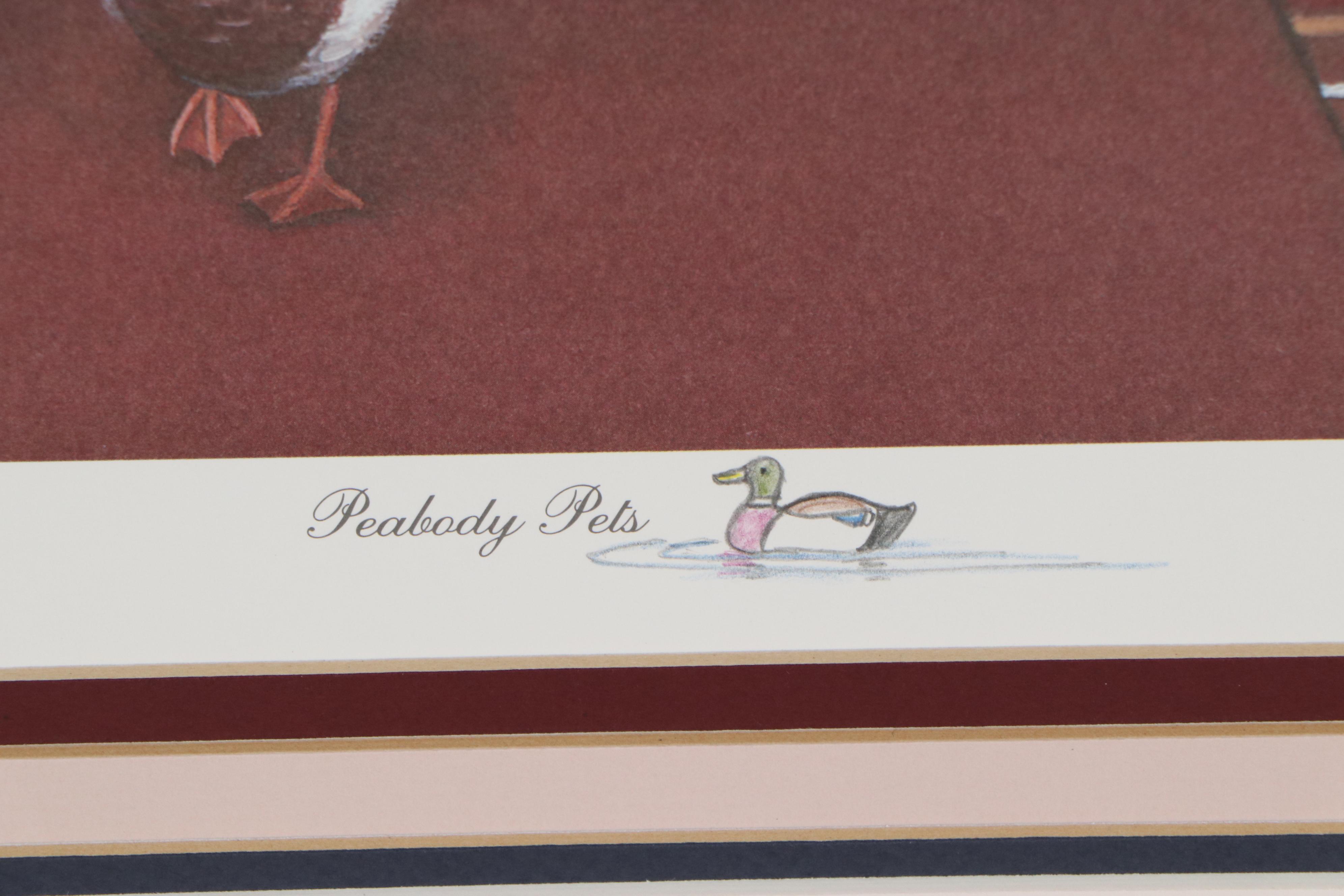Louise Dunavant Offset Lithograph "Peabody Pets," Late 20th Century