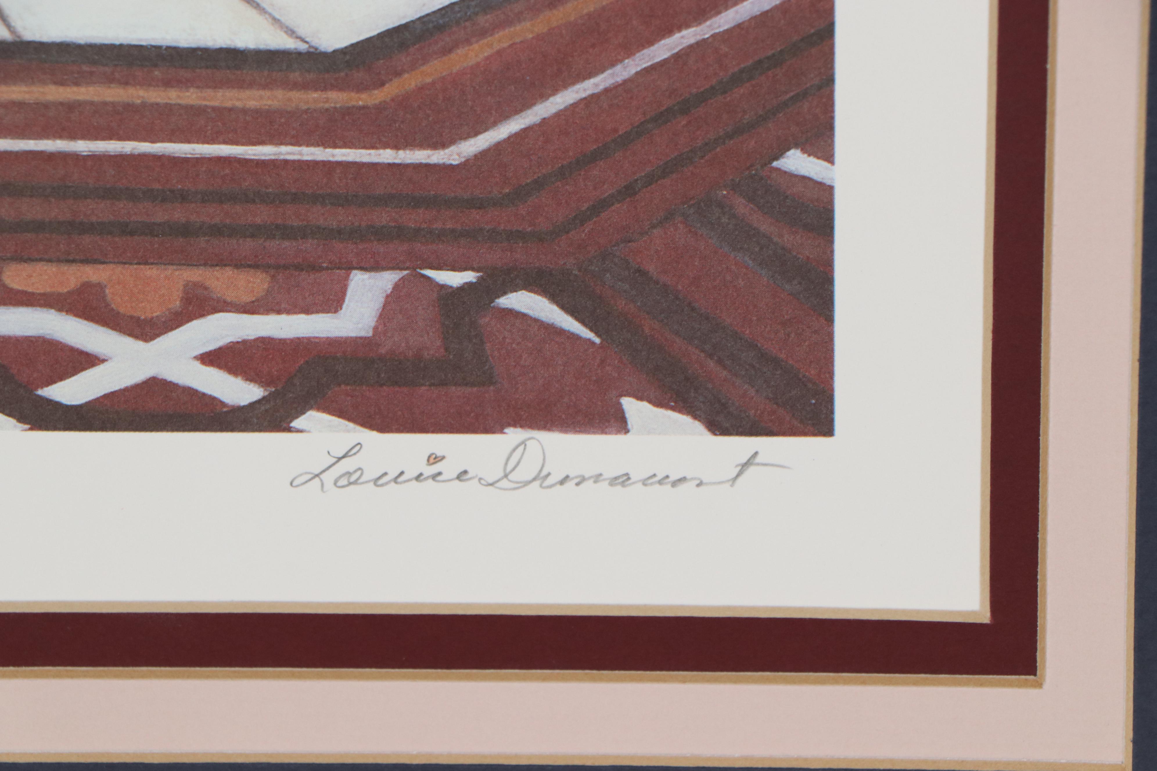 Louise Dunavant Offset Lithograph "Peabody Pets," Late 20th Century