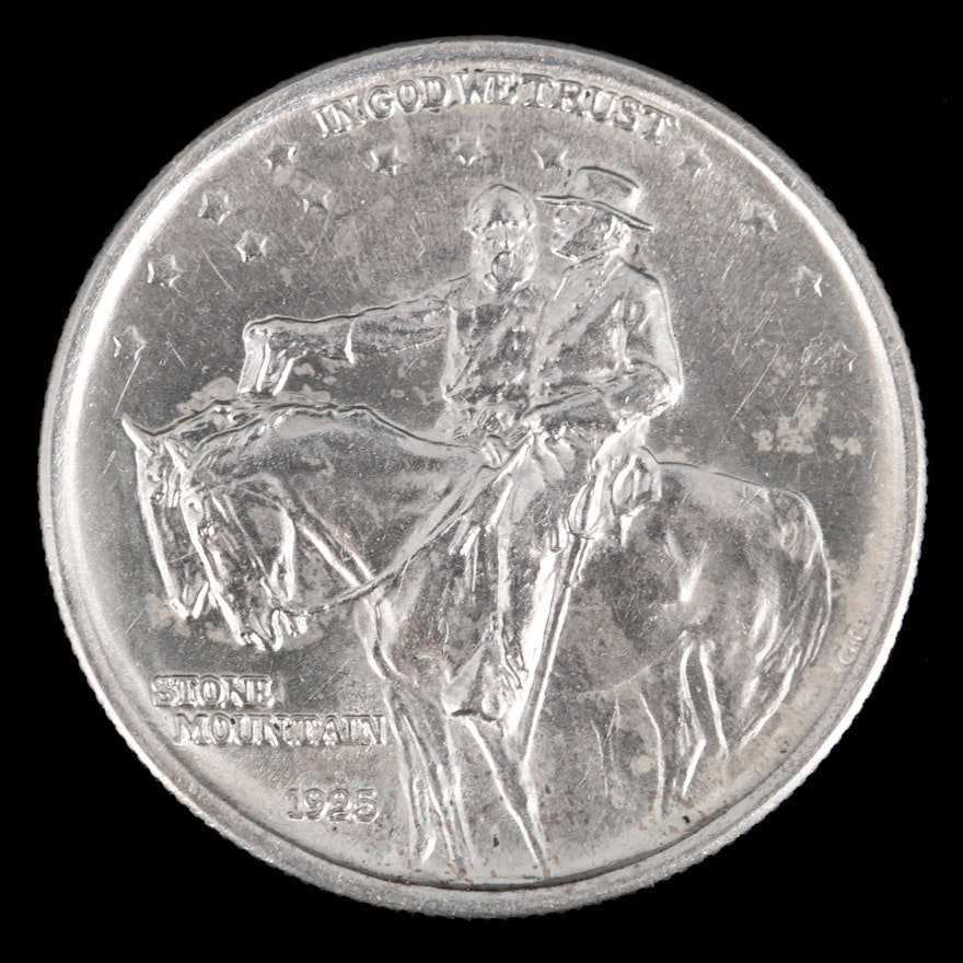 1925 Stone Mountain Commemorative Silver Half Dollar