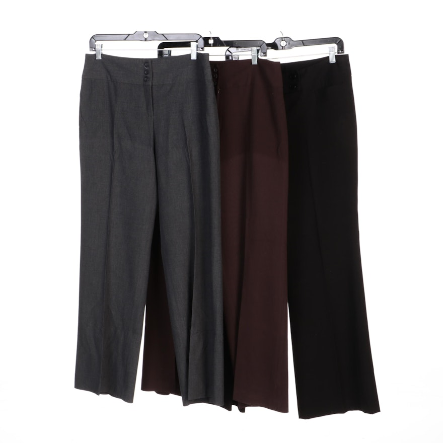 Style & Co. Gray and Brown Dress Pants with Rafaella Black Dress Pants