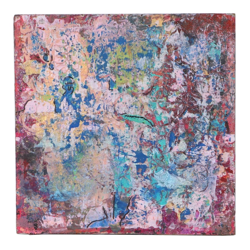 Janice Schuler Mixed Media Abstract Painting, 2018